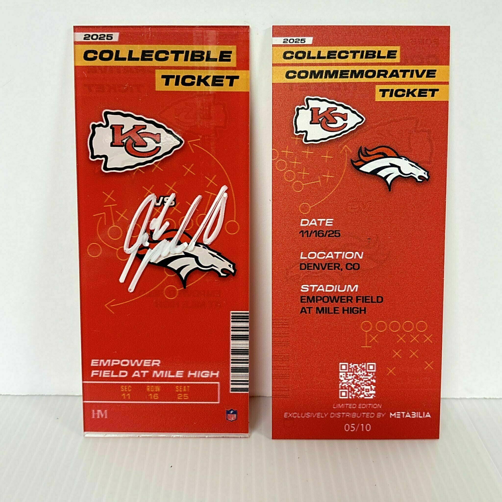 Isiah Pacheco Signed Commemorative Ticket - Wk11 vs Broncos