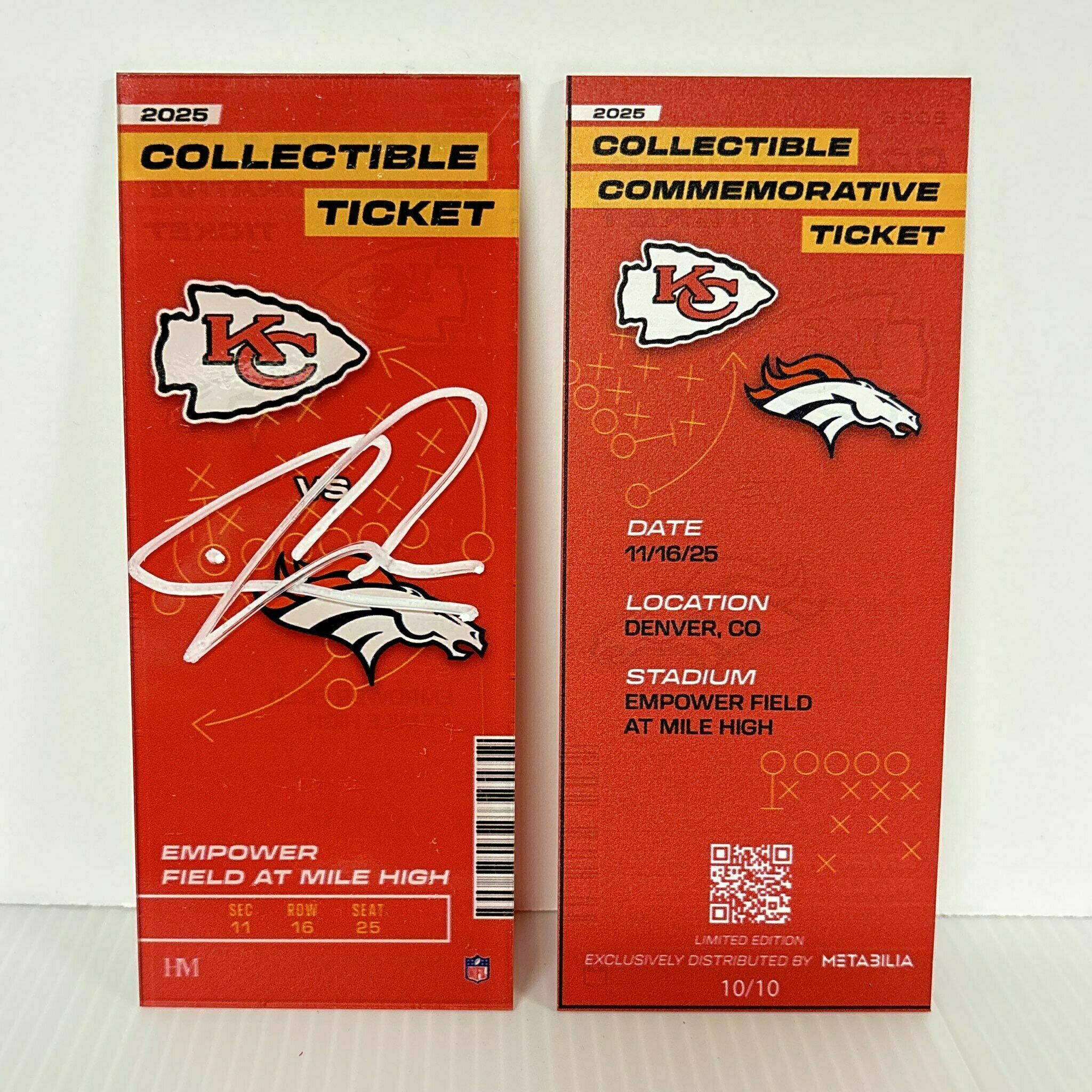 Chris Jones Signed Commemorative Ticket - Wk11 vs Broncos