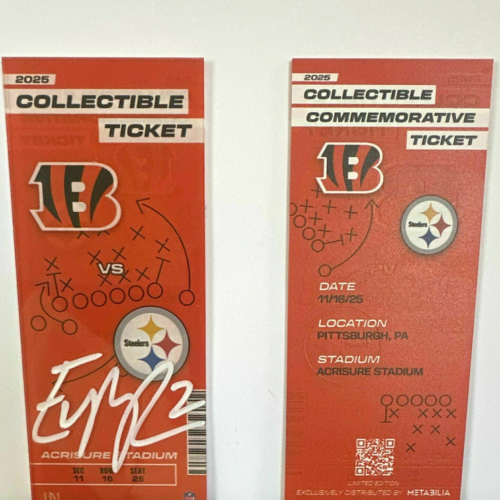 Evan McPherson Signed Commemorative Ticket - Wk11 vs Steelers