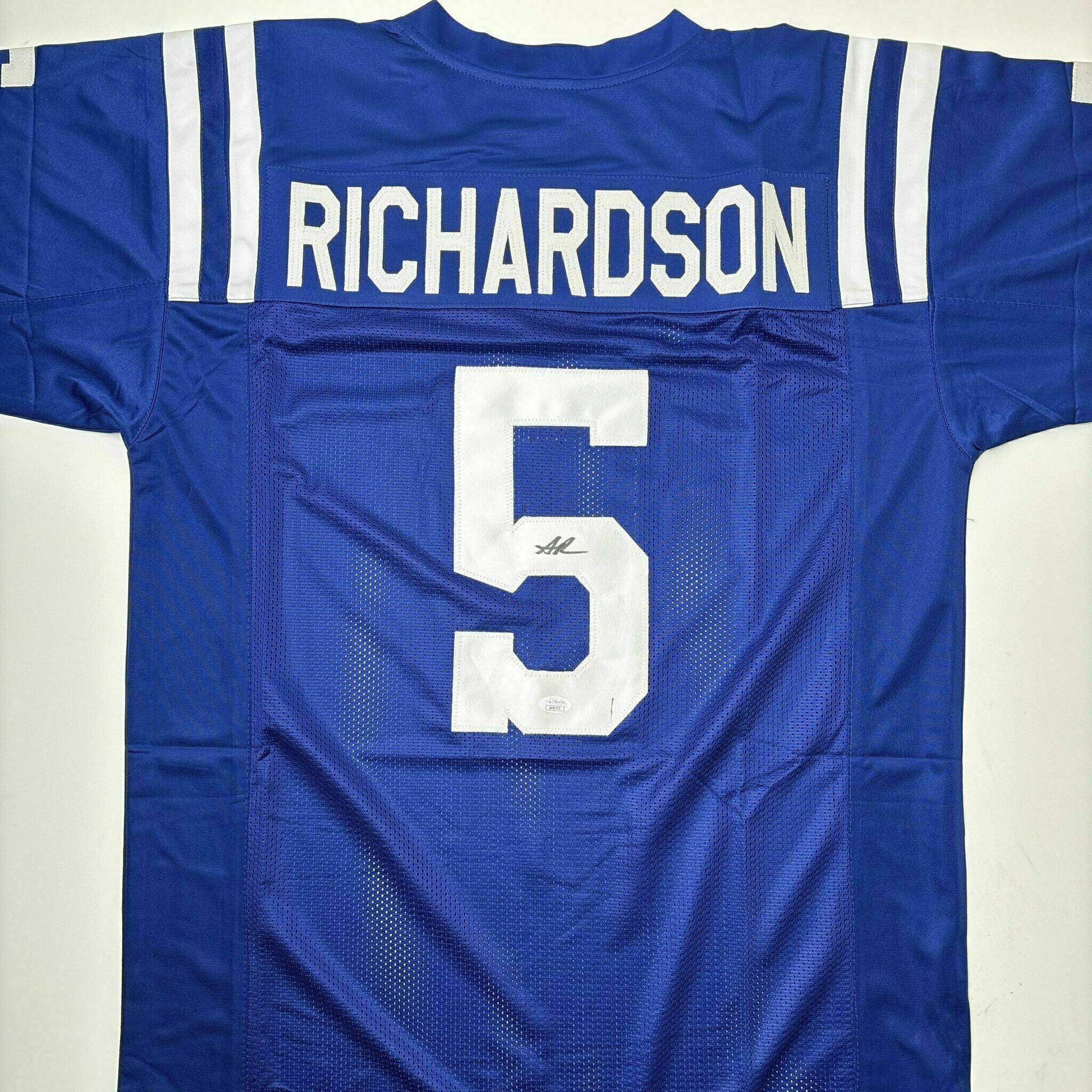 Anthony Richardson Signed Blue Custom Jersey
