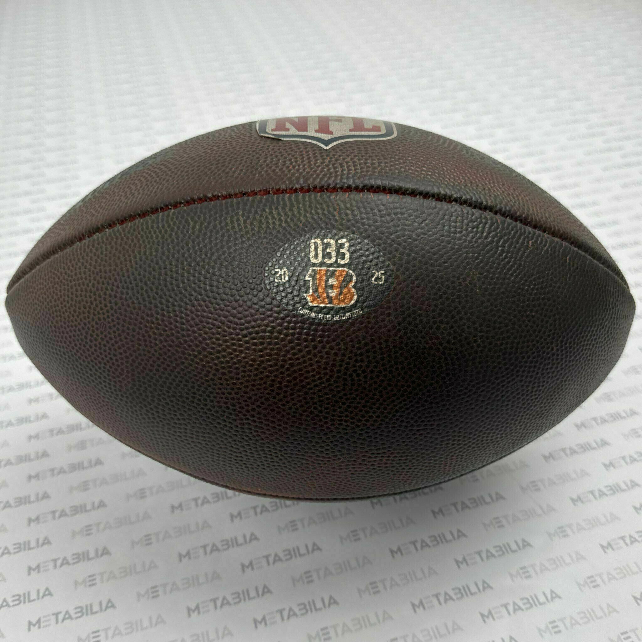 Bengals Game-Used Ball #033 vs Steelers 10/16