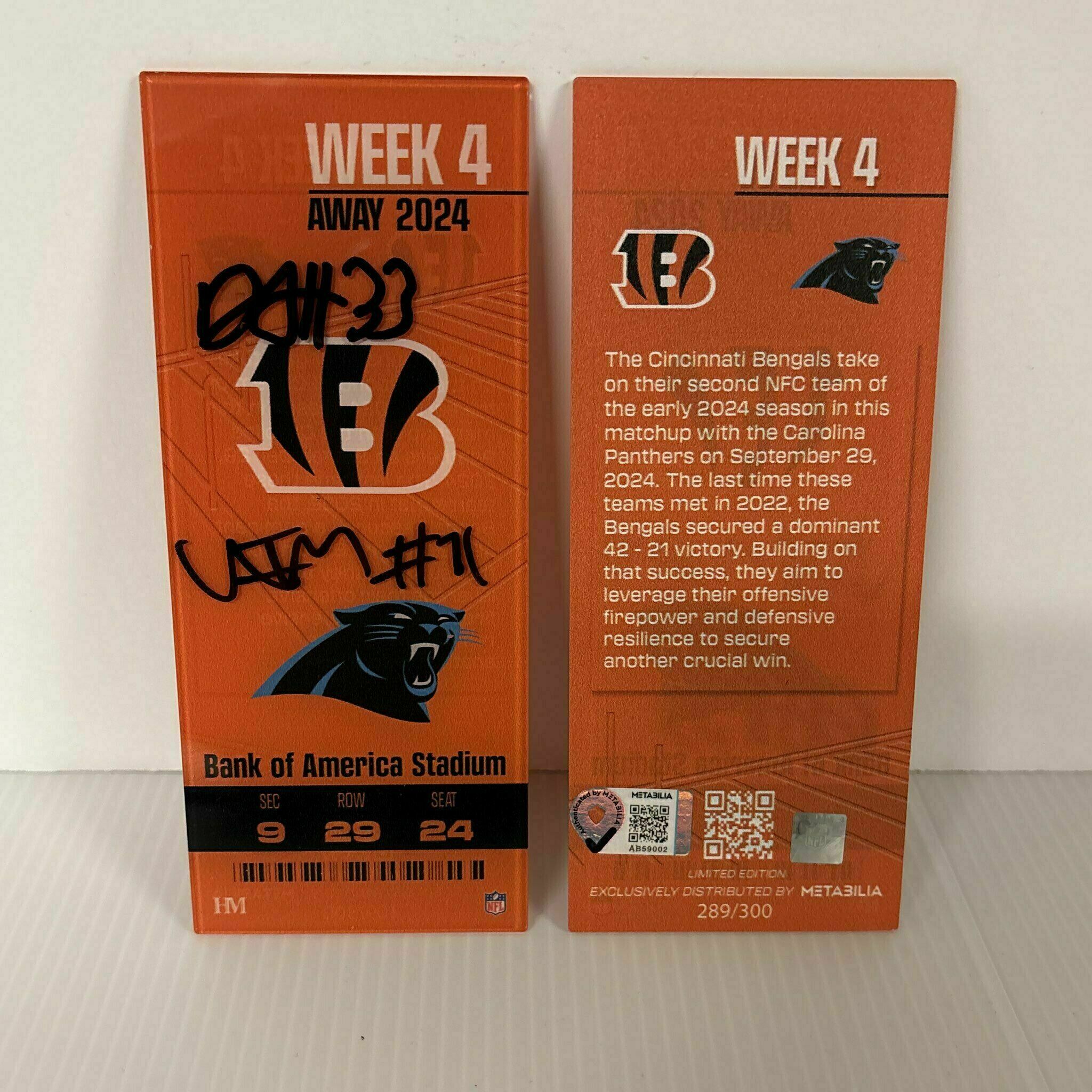 Daijahn Anthony & Amarius Mims Signed Week 4 Commemorative Ticket - 2024