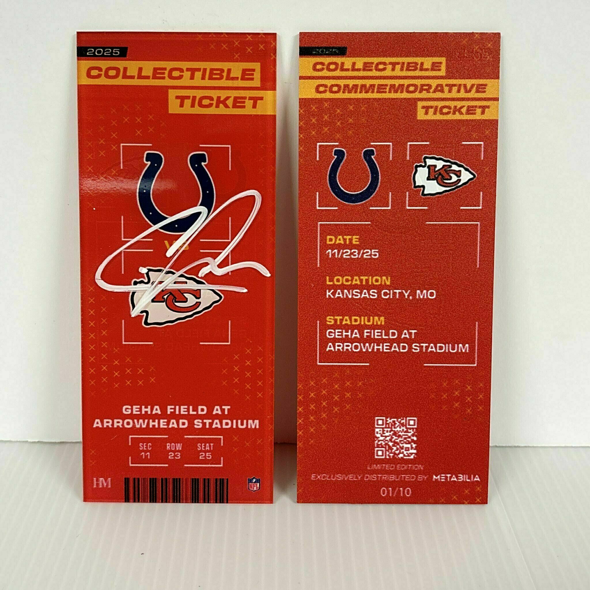 Chris Jones Signed Commemorative Ticket - Wk12 vs Colts