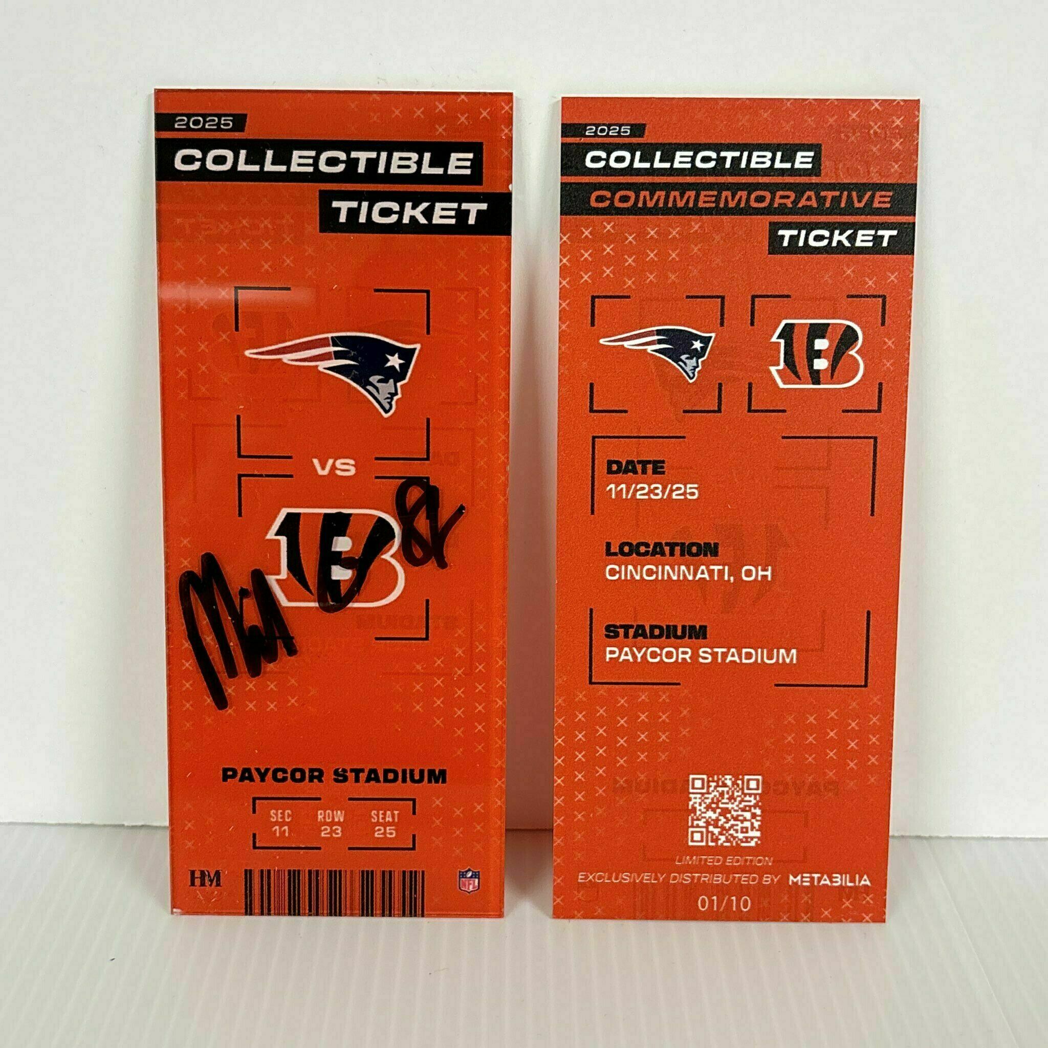Mike Gesicki Signed Commemorative Ticket - Wk12 vs Patriots