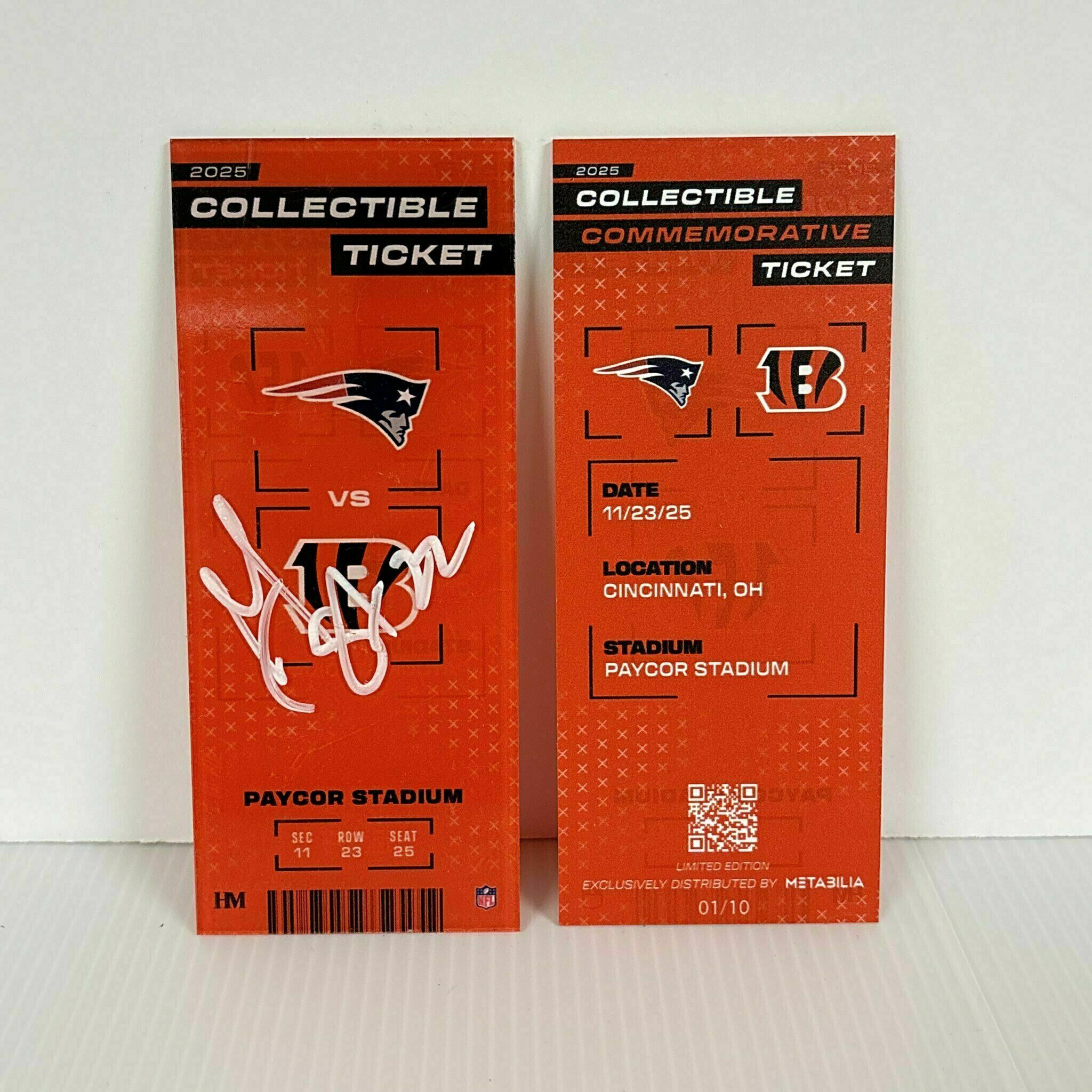 Geno Stone Signed Commemorative Ticket - Wk12 vs Patriots