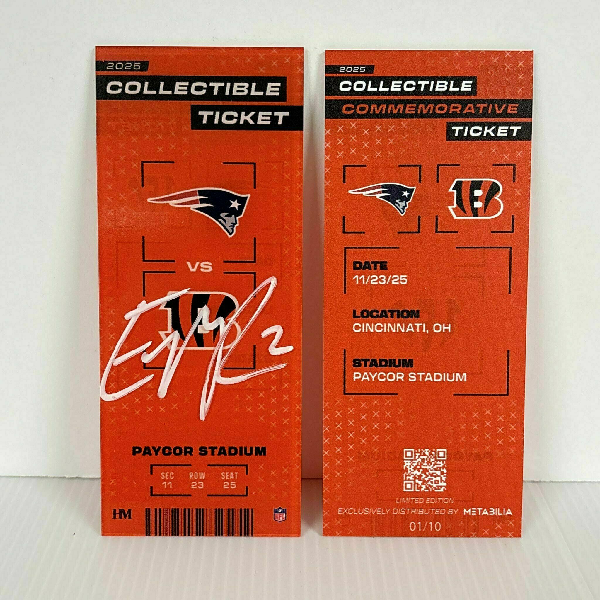 Evan McPherson Signed Commemorative Ticket - Wk12 vs Patriots