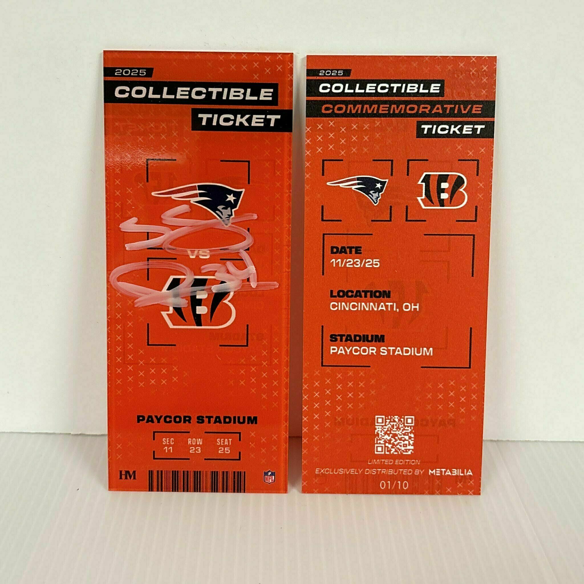 Samaje Perine Signed Commemorative Ticket - Wk12 vs Patriots