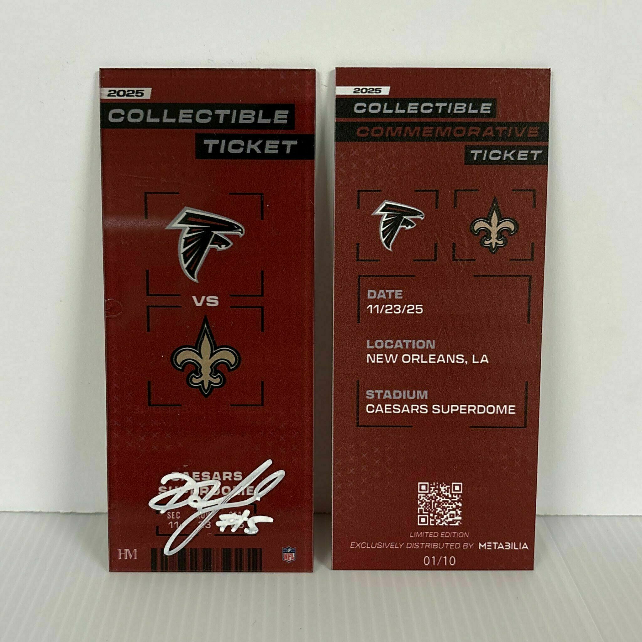 Drake London Signed Commemorative Ticket - Wk12 vs Saints