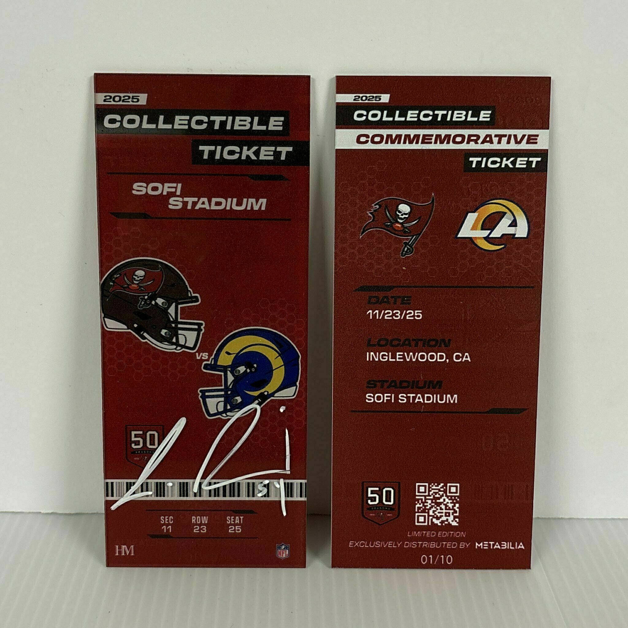 Lavonte David Signed Commemorative Ticket - Wk12 vs Rams