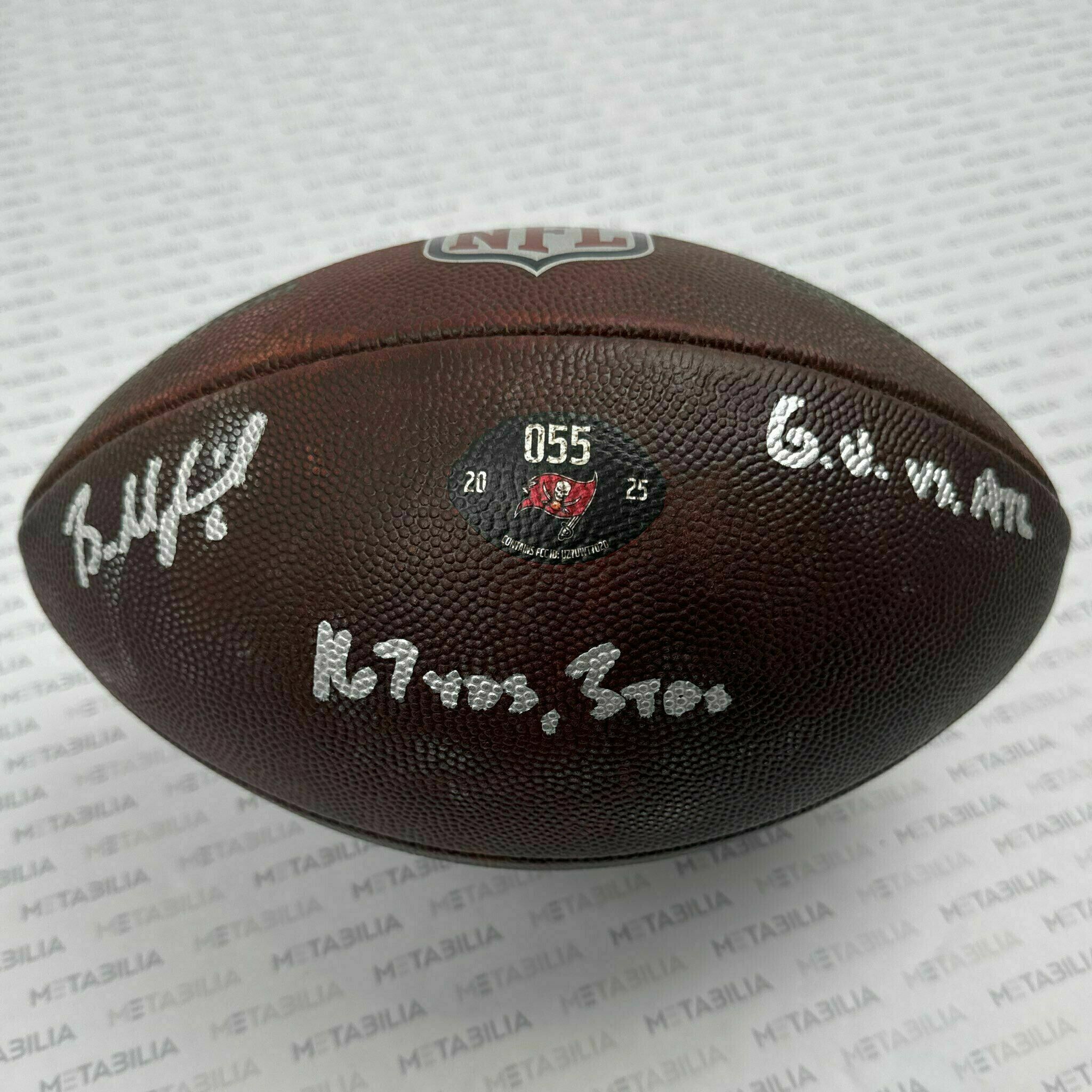 #6 Baker Mayfield Signed & Inscribed Game-Used Ball #055 vs Falcons