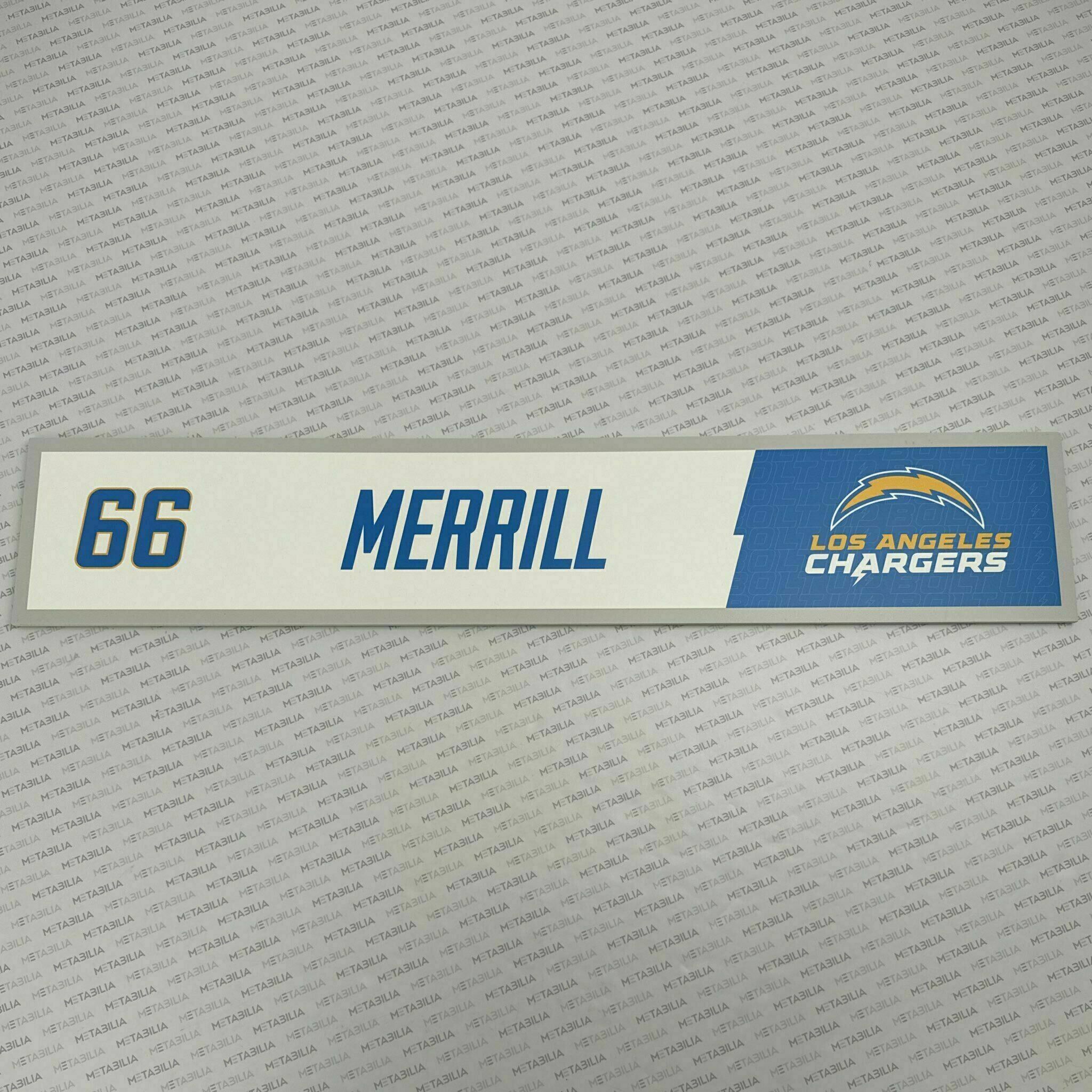 #66 Forrest Merrill Team-Issued Locker Nameplate