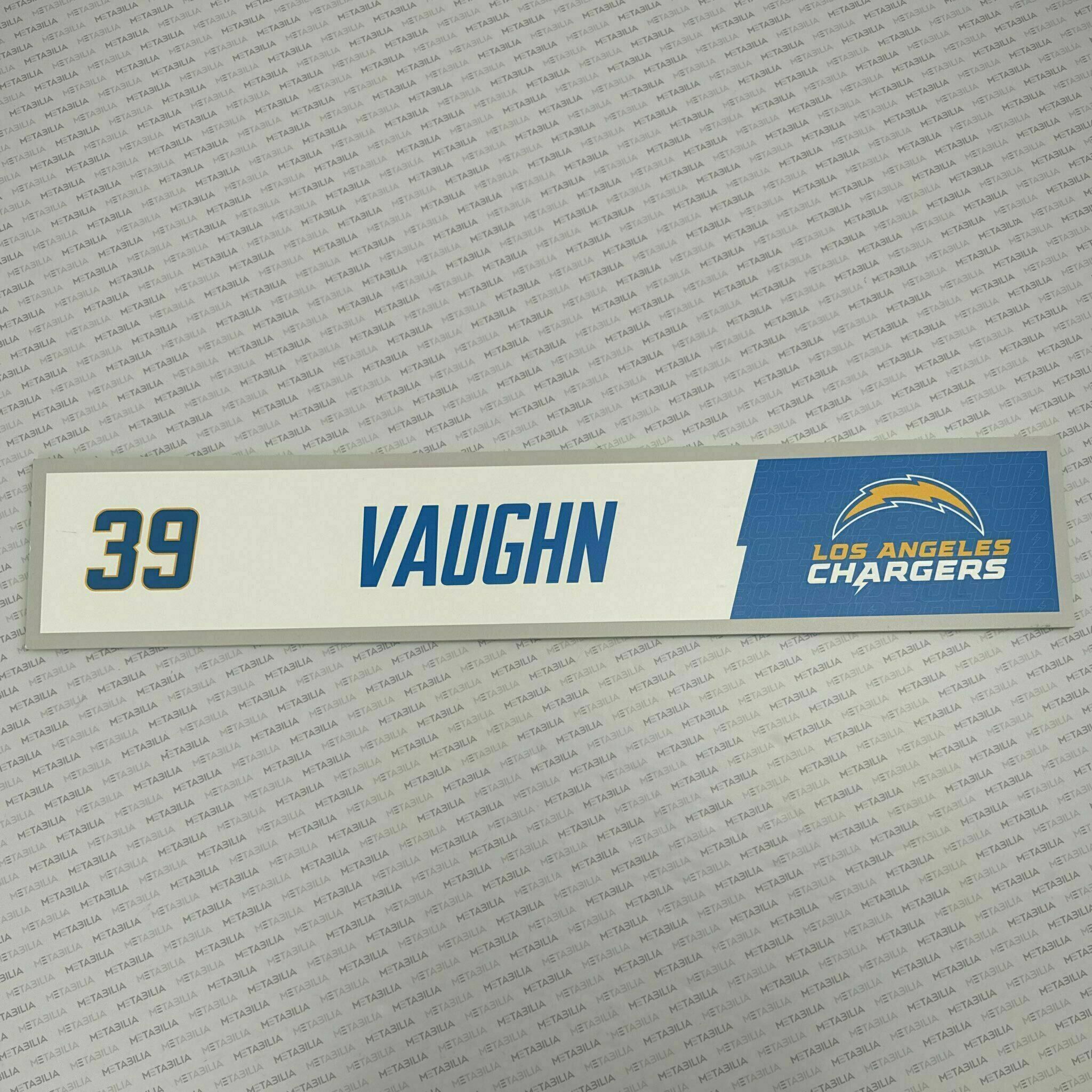 #39 Donte Vaughn Team-Issued Locker Nameplate