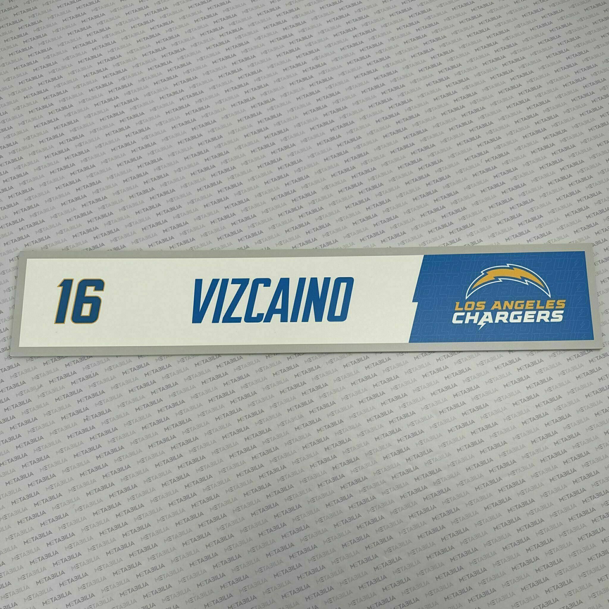 #16 Tristan Vizcaino Team-Issued Locker Nameplate