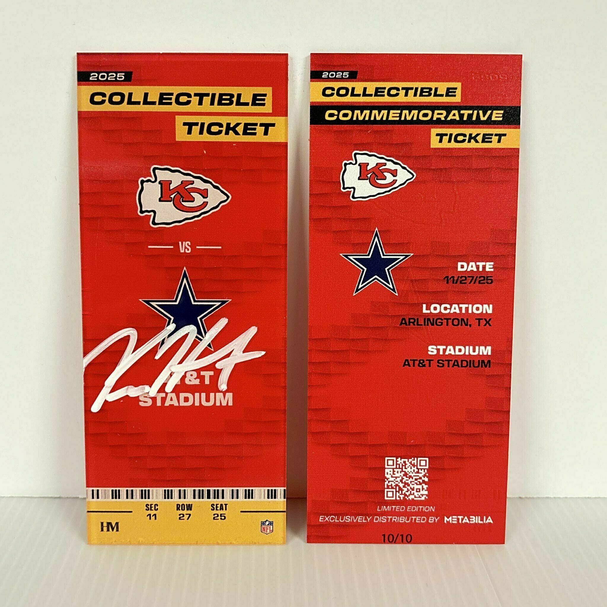 Kareem Hunt Signed Commemorative Ticket - Wk13 vs Cowboys