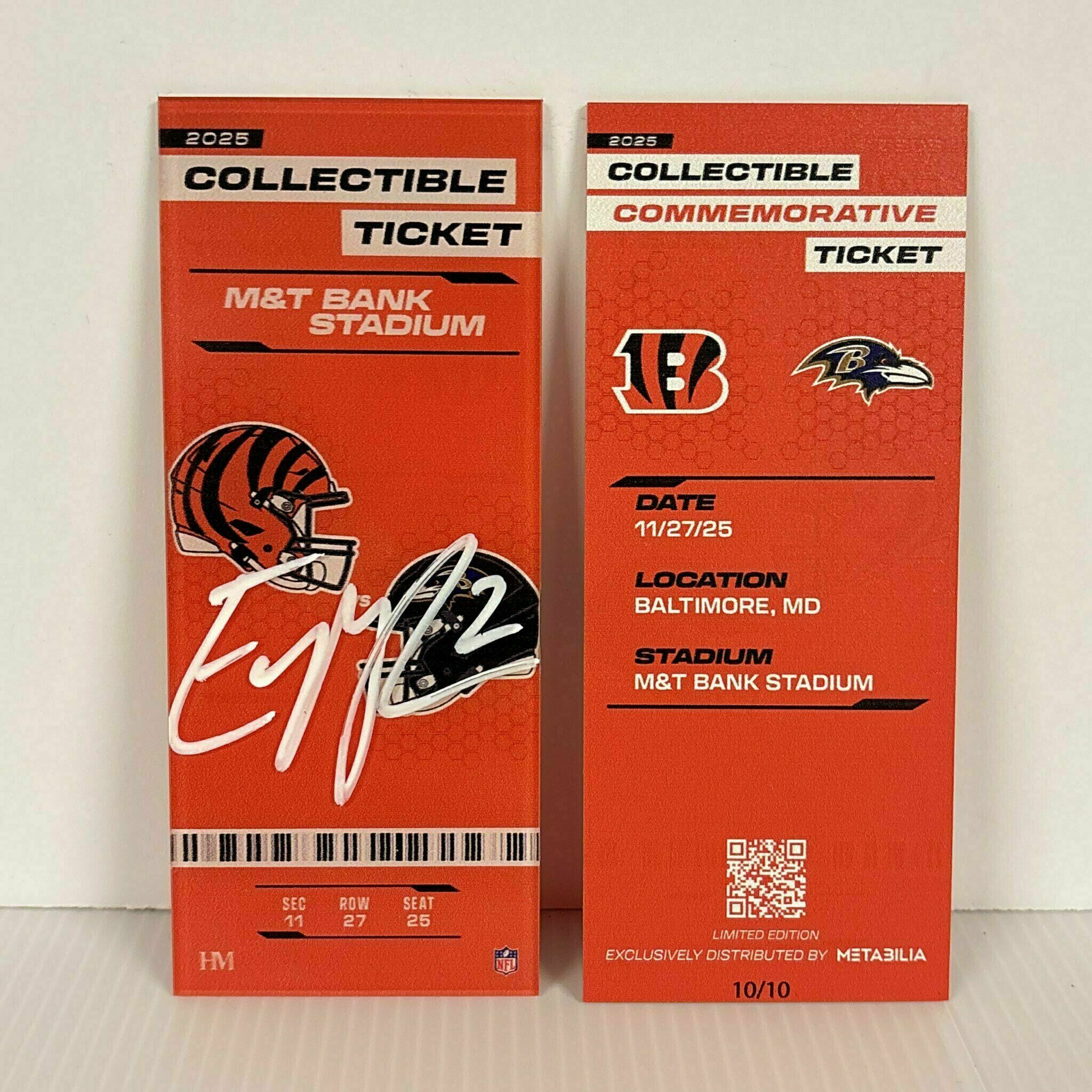 Evan McPherson Signed Commemorative Ticket - Wk13 vs Ravens