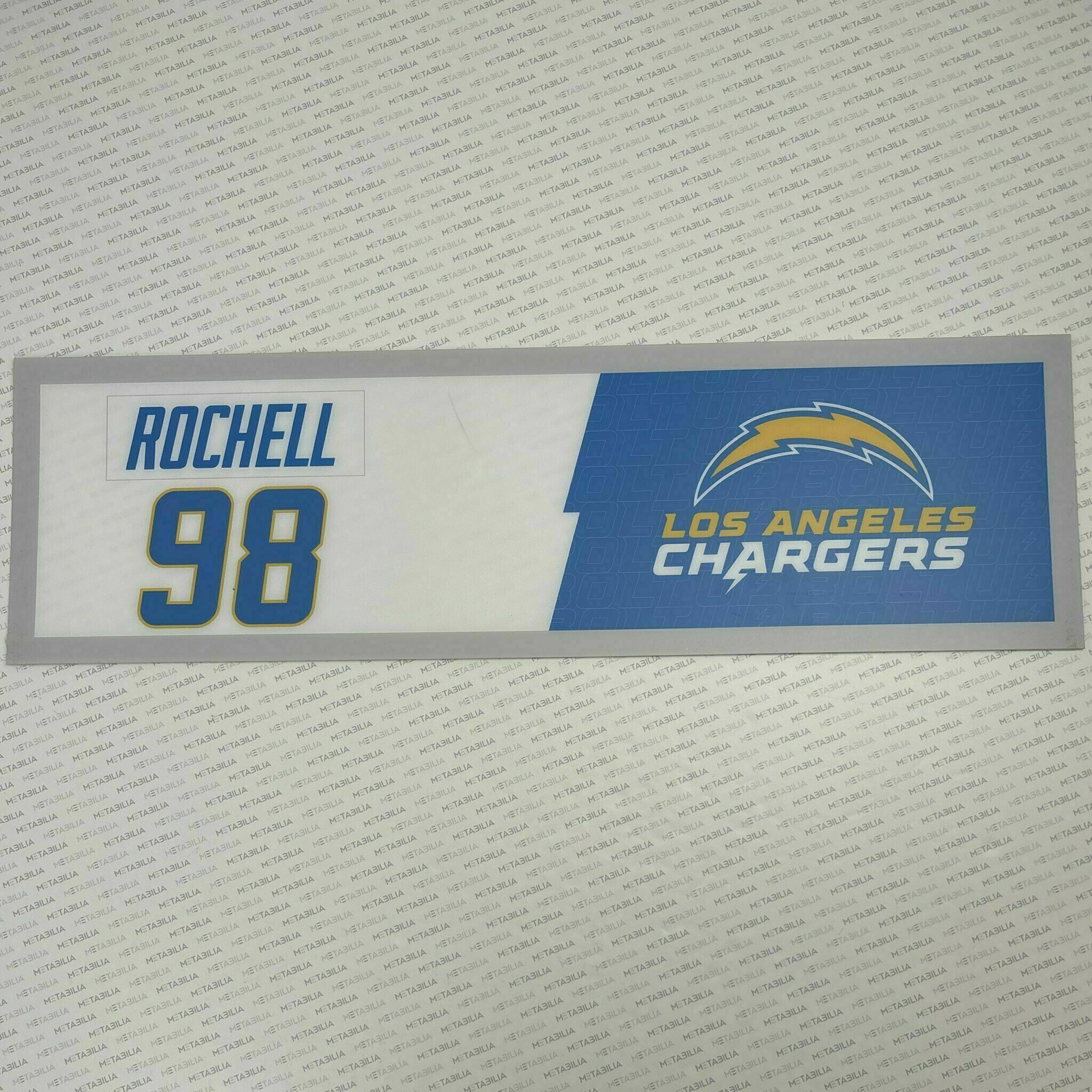 #98 Isaac Rochell Team-Issued Locker Nameplate