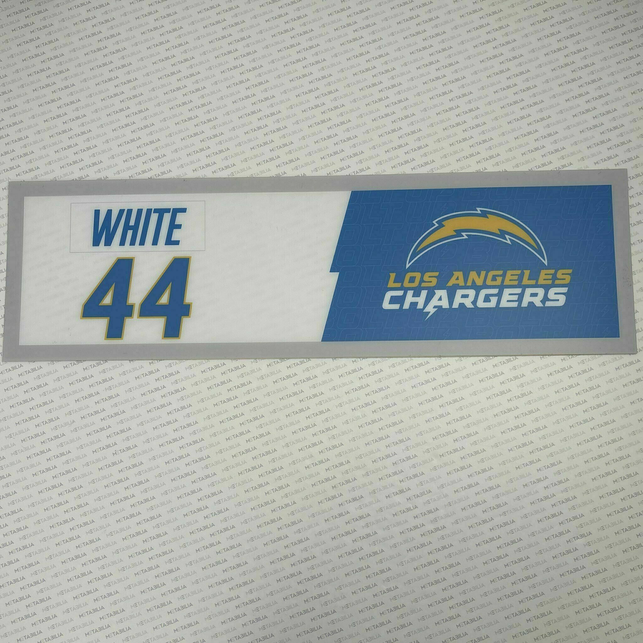 #44 Kyzir White Team-Issued Locker Nameplate