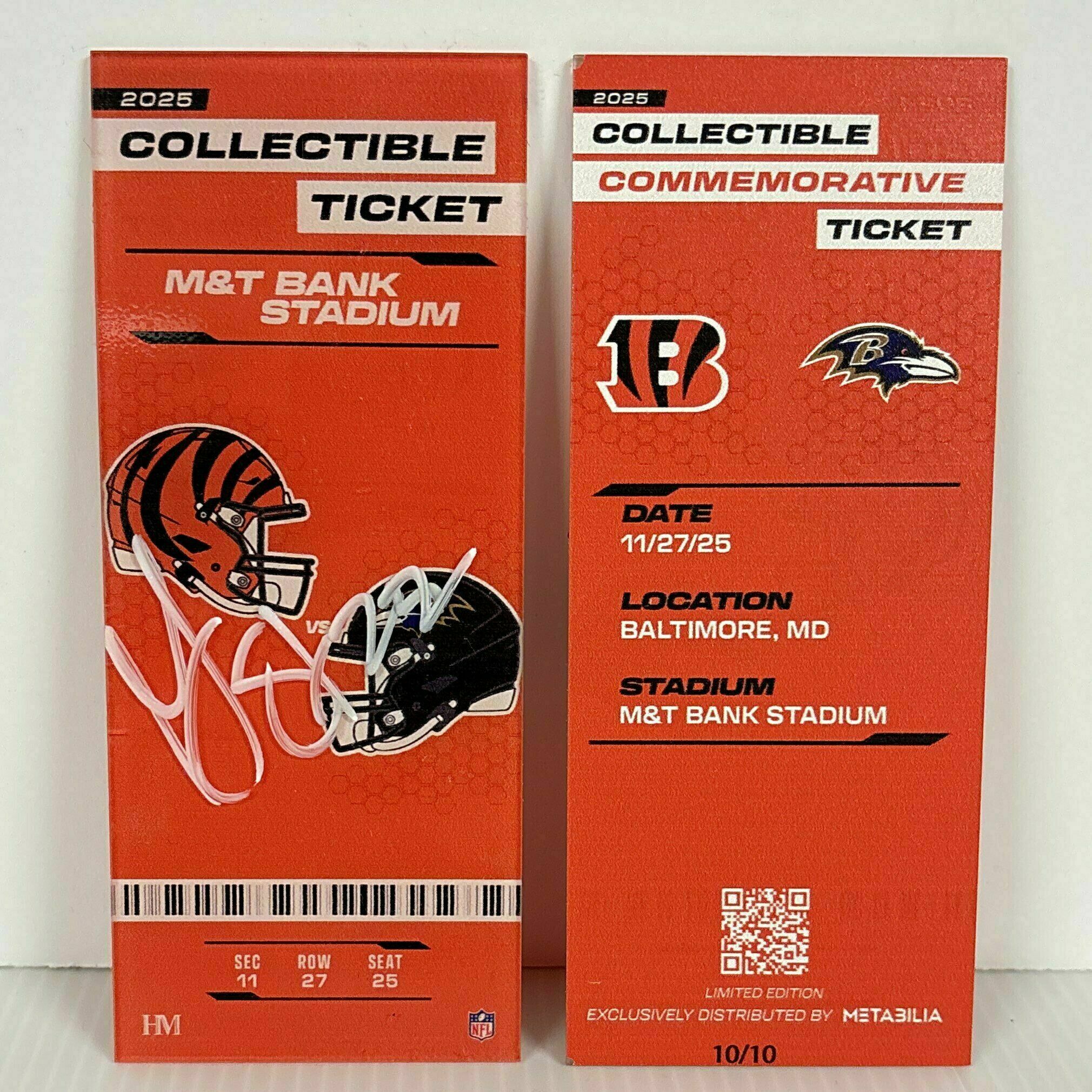 Geno Stone Signed Commemorative Ticket - Wk13 vs Ravens