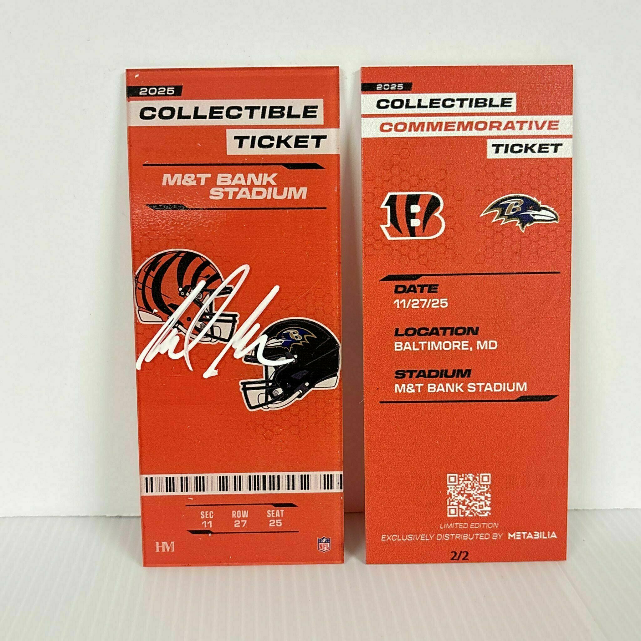 Mike Pennel Signed Commemorative Ticket - Wk13 vs Ravens