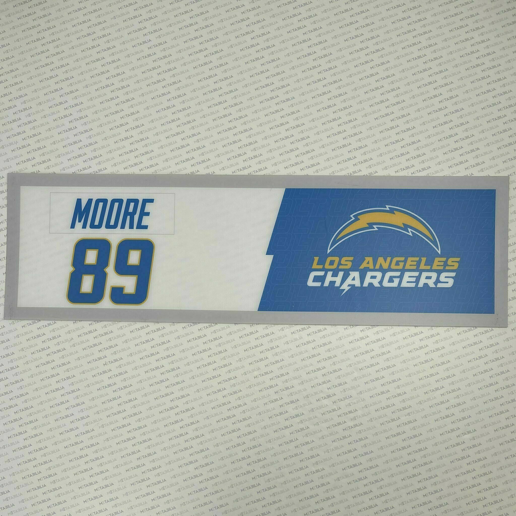 #89 Jason Moore Team-Issued Locker Nameplate
