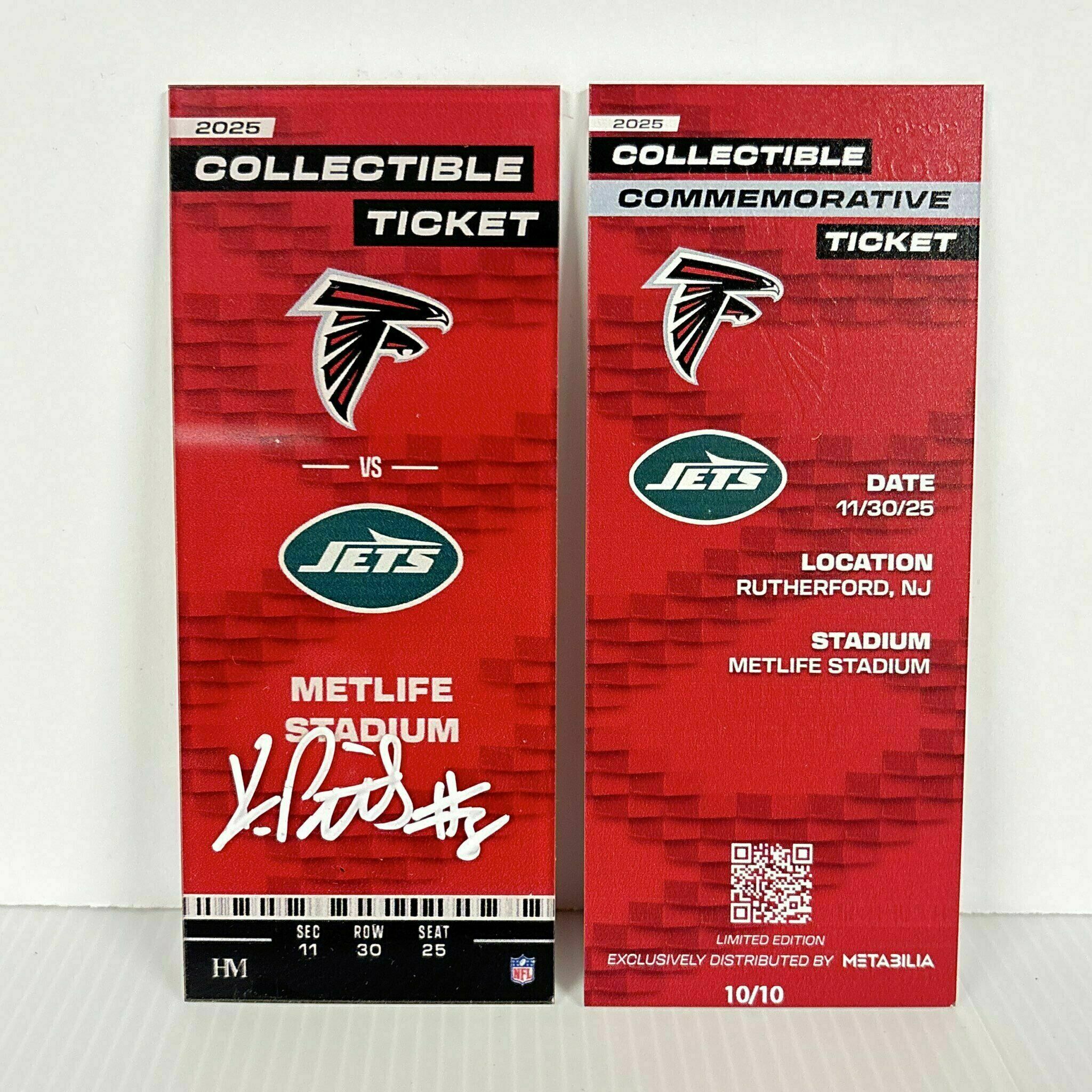 Kyle Pitts Signed Commemorative Ticket - Wk13 vs Jets