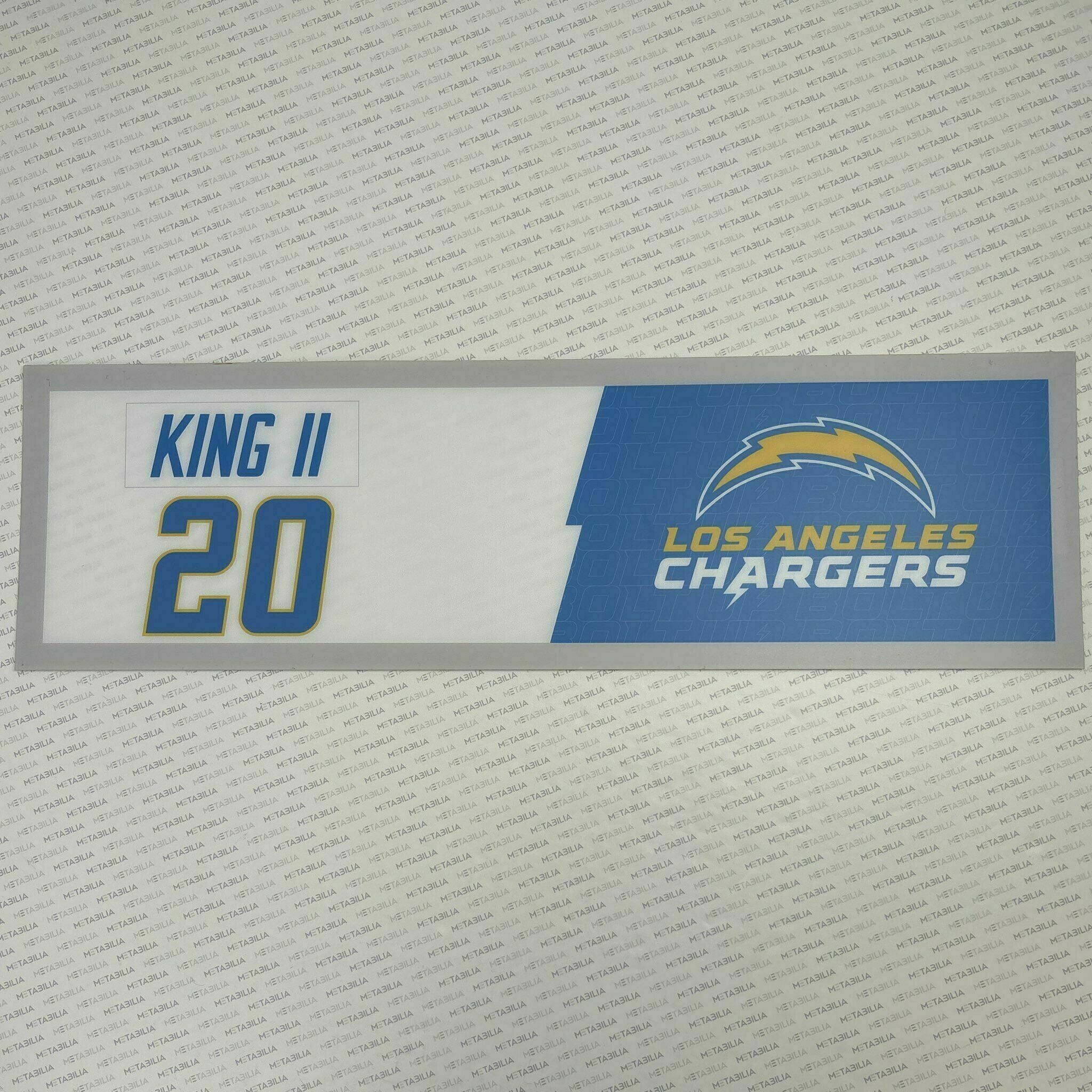 #20 Desmond King II Team-Issued Locker Nameplate