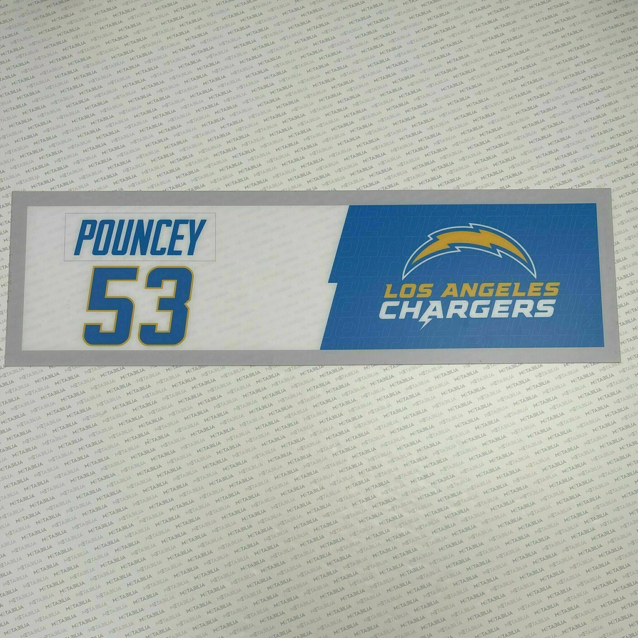 #53 Mike Pouncey Team-Issued Locker Nameplate