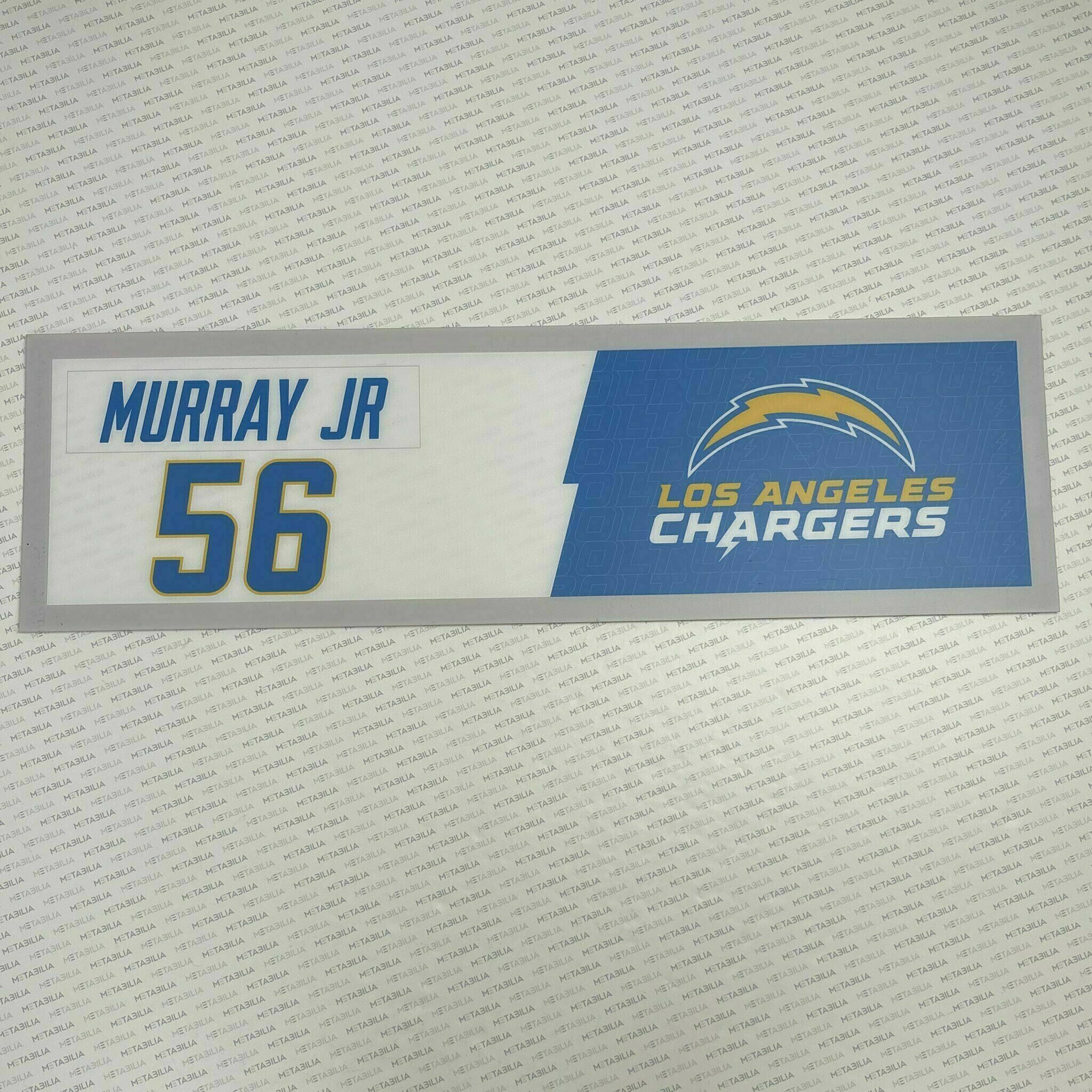 #56 Kenneth Murray Jr. Team-Issued Locker Nameplate