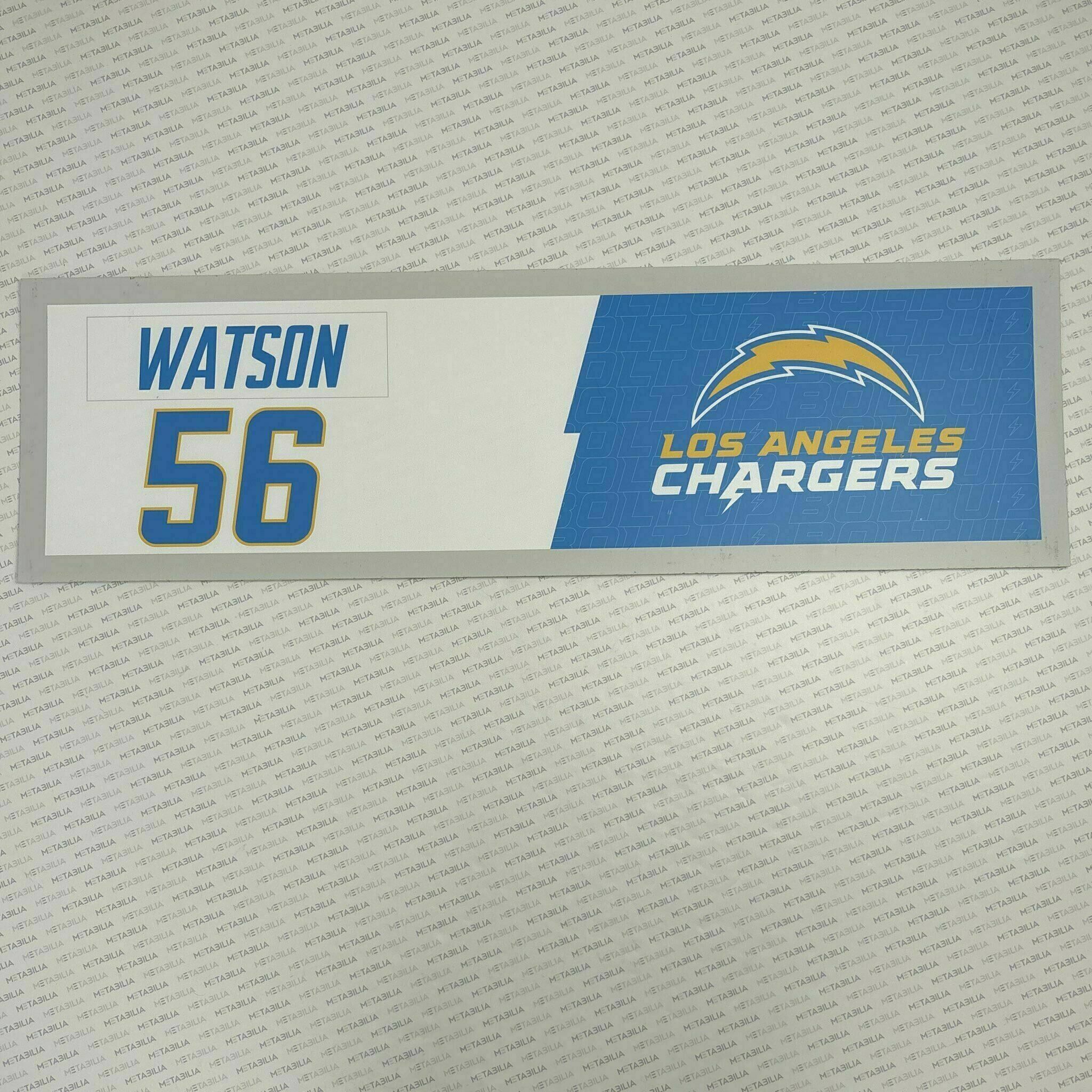 #56 Josh Watson Team-Issued Locker Nameplate