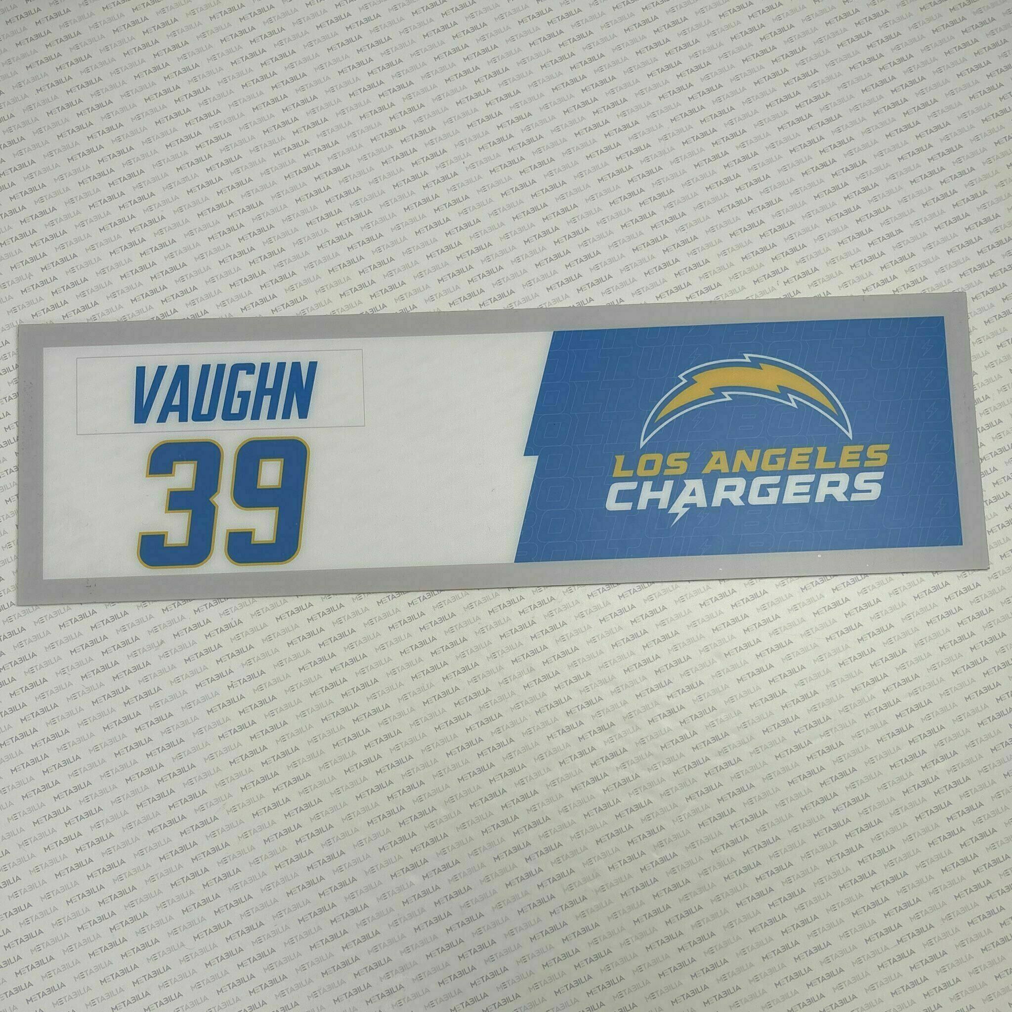 #39 Donte Vaughn Team-Issued Locker Nameplate