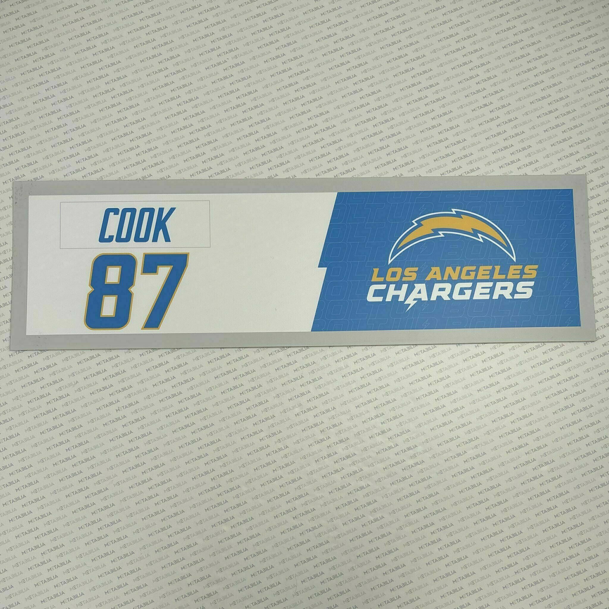 #87 Jared Cook Team-Issued Locker Nameplate