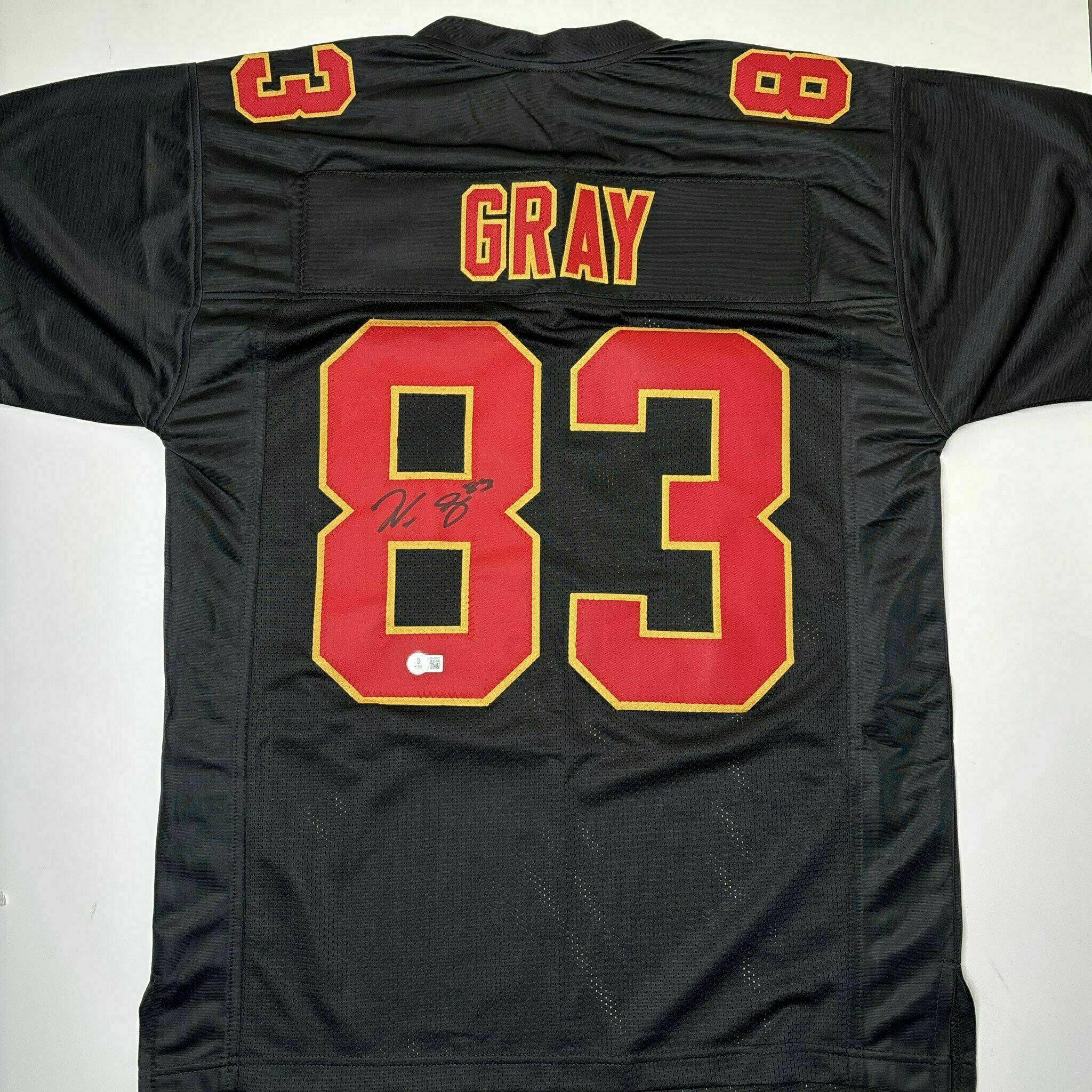 Gray Signed Black Custom Jersey