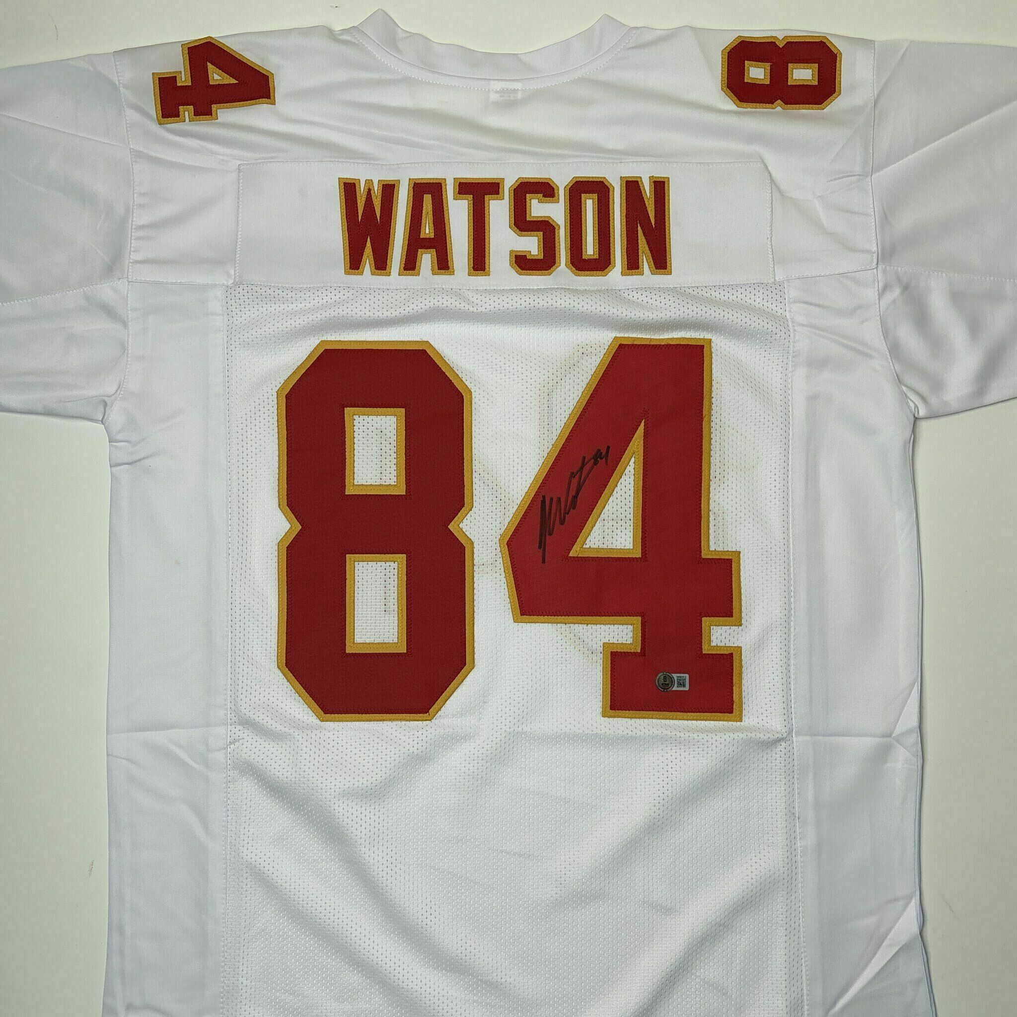 Justin Watson Signed White Custom Jersey