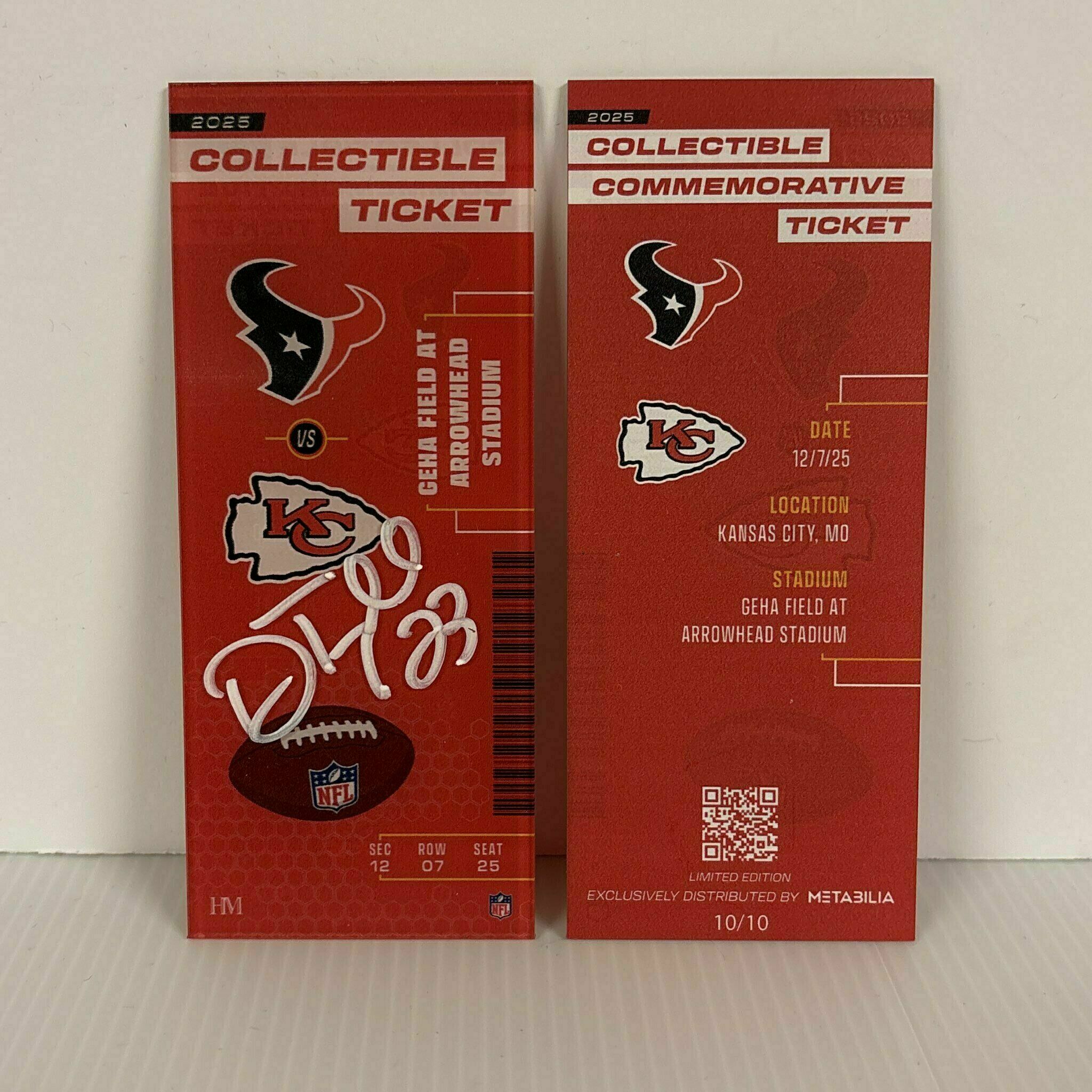 Drue Tranquill Signed Commemorative Ticket - Wk14 vs Texans