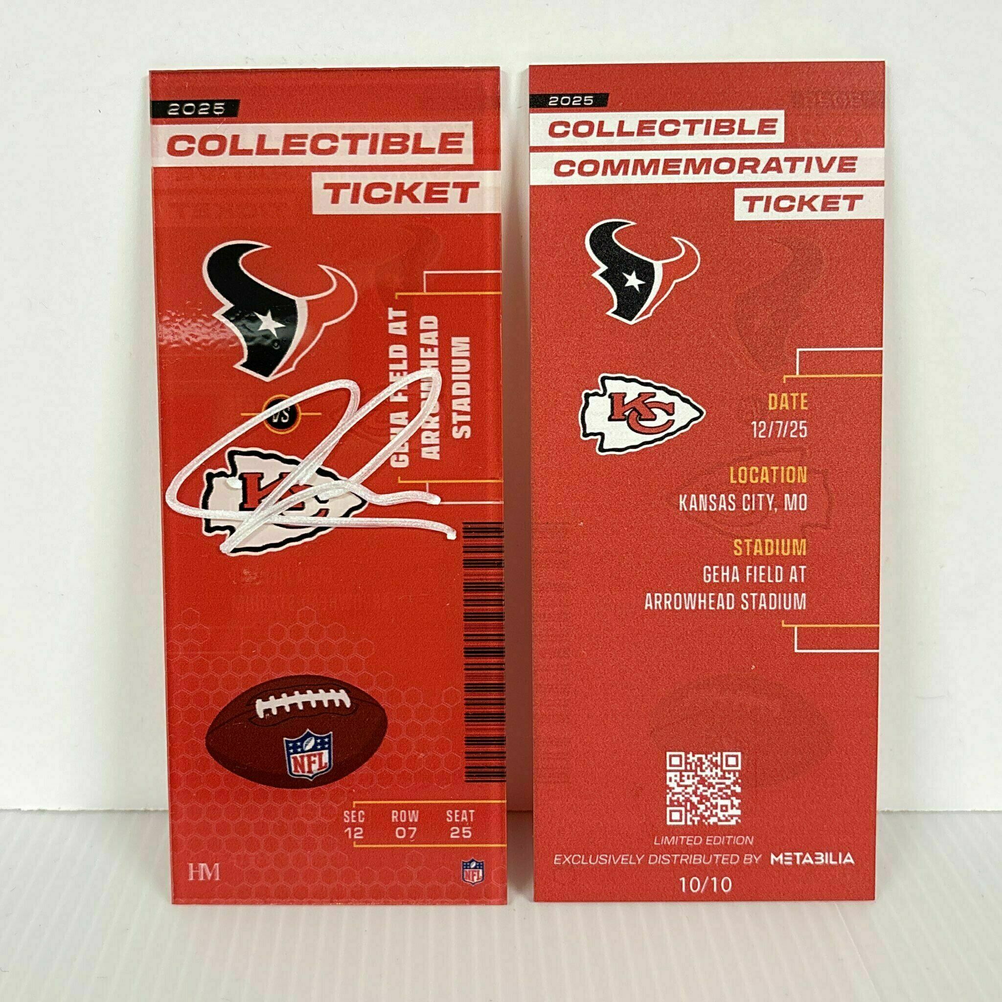 Chris Jones Signed Commemorative Ticket - Wk14 vs Texans