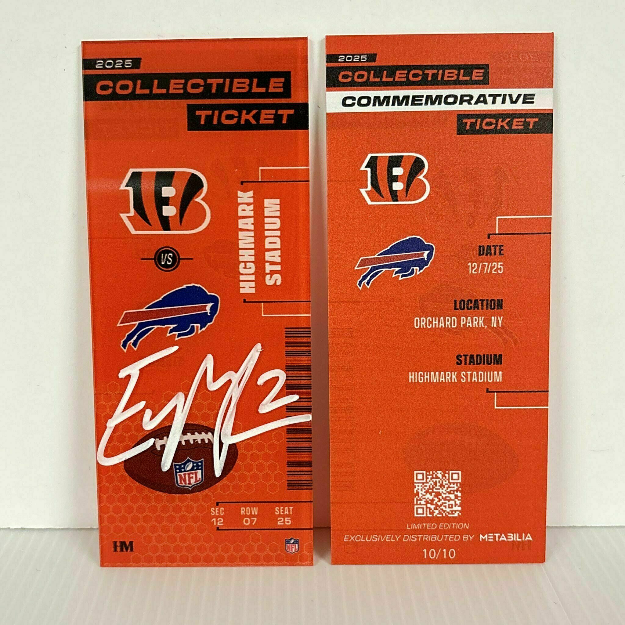 Evan McPherson Signed Commemorative Ticket - Wk14 vs Bills