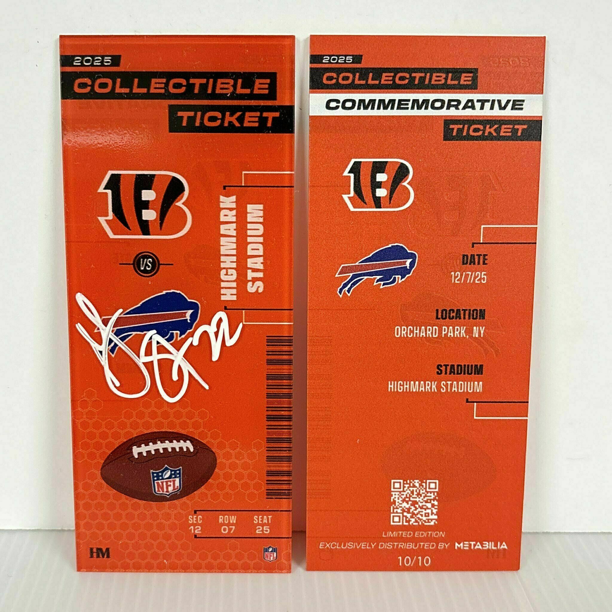 Geno Stone Signed Commemorative Ticket - Wk14 vs Bills