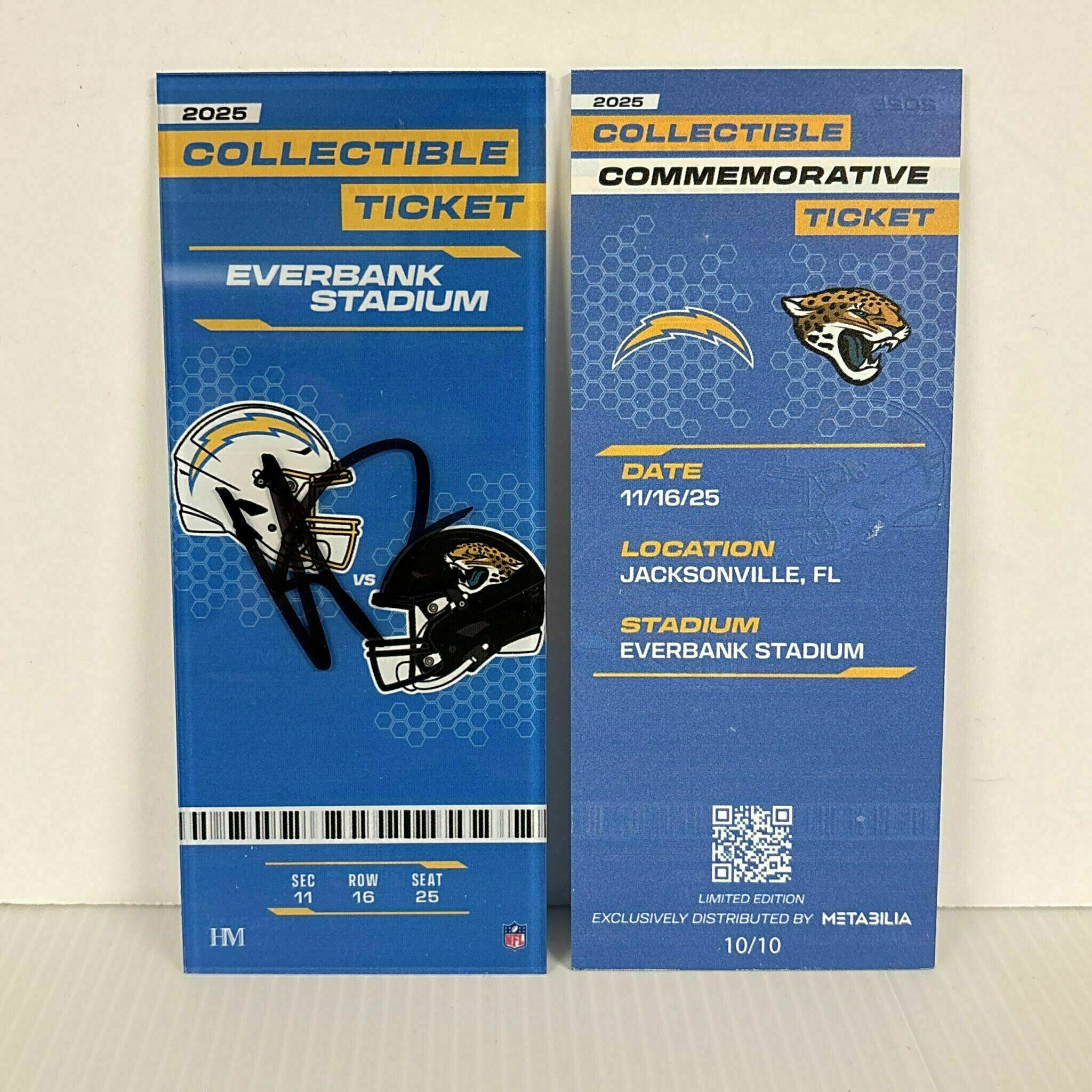 Hassan Haskins Signed Commemorative Ticket - Wk11 vs Jaguars