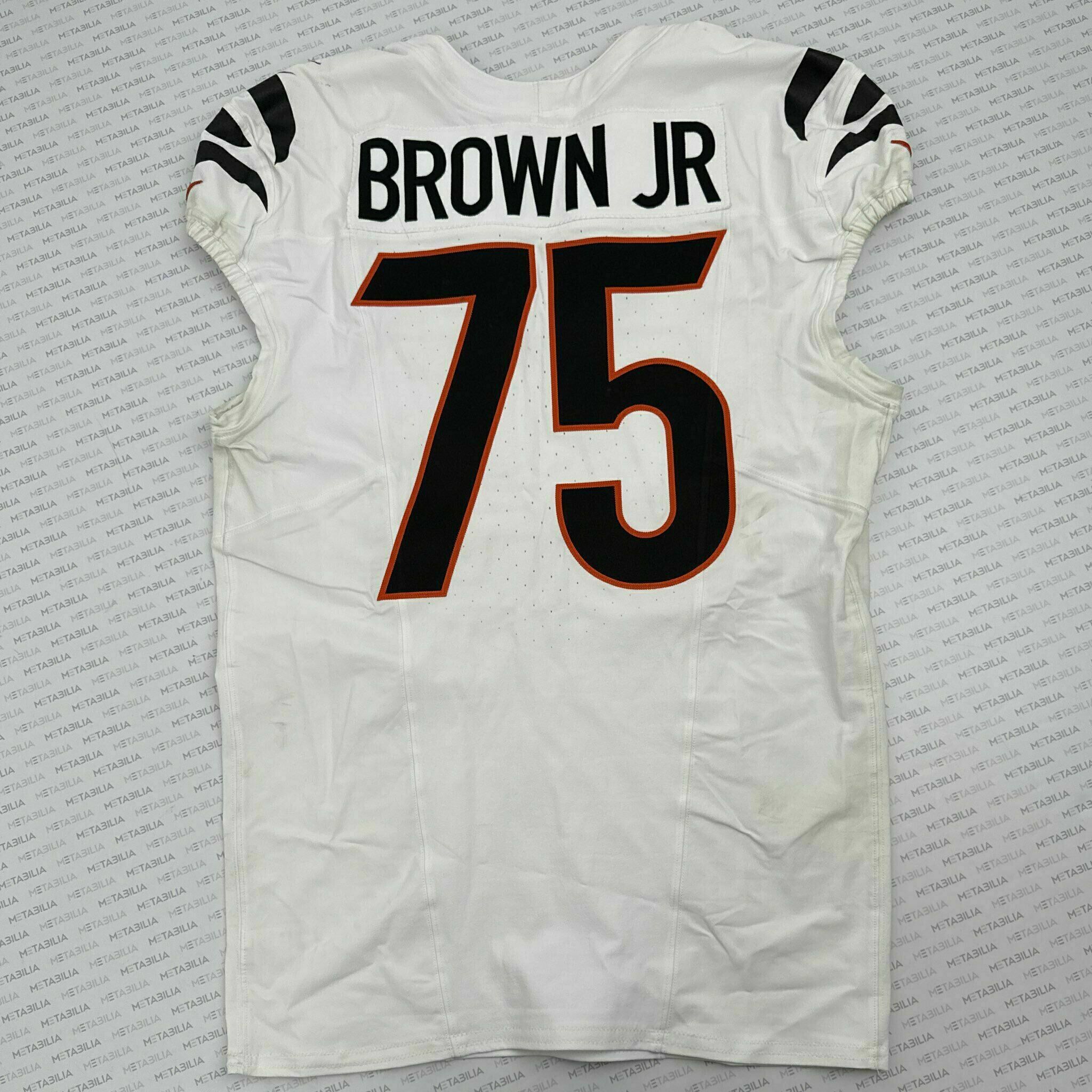 #75 Orlando Brown Jr. Game-Worn Jersey vs Steelers