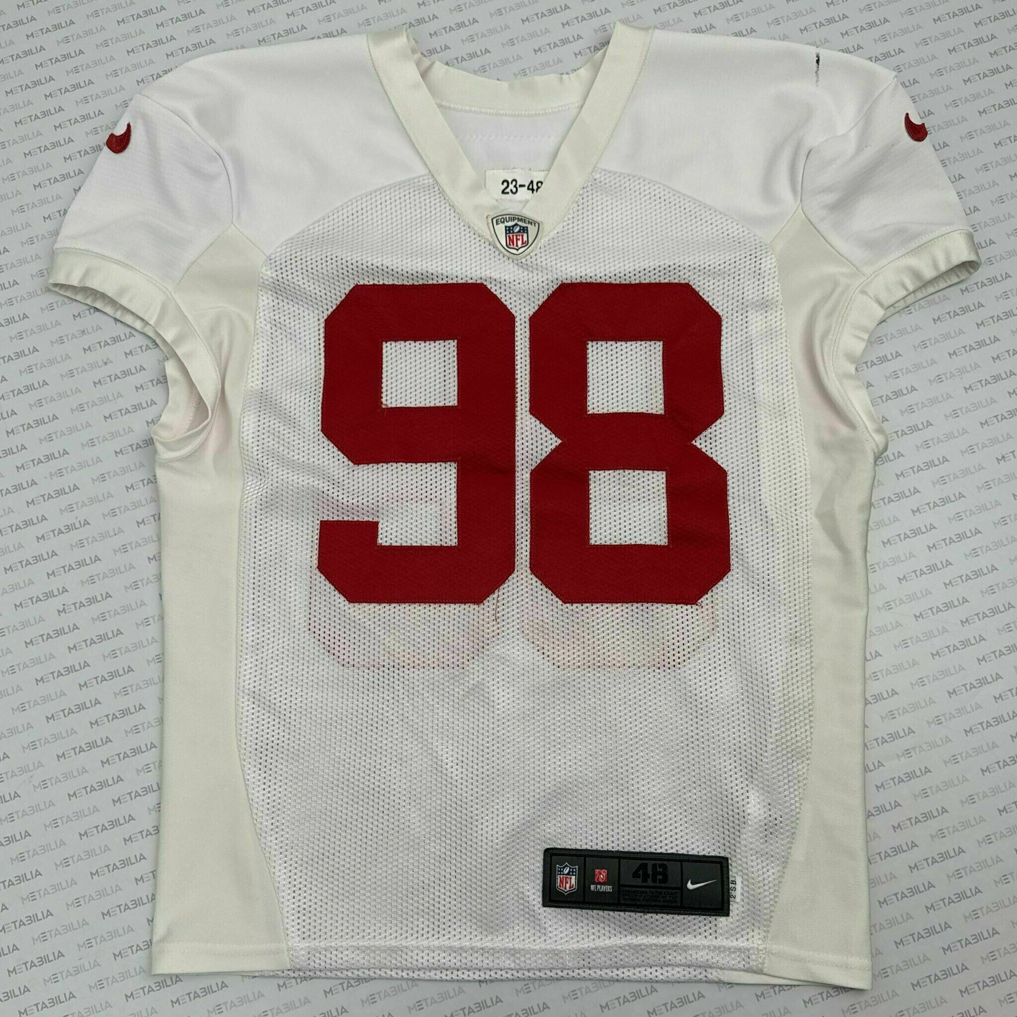 Anthony Nelson White Practice-Worn Jersey