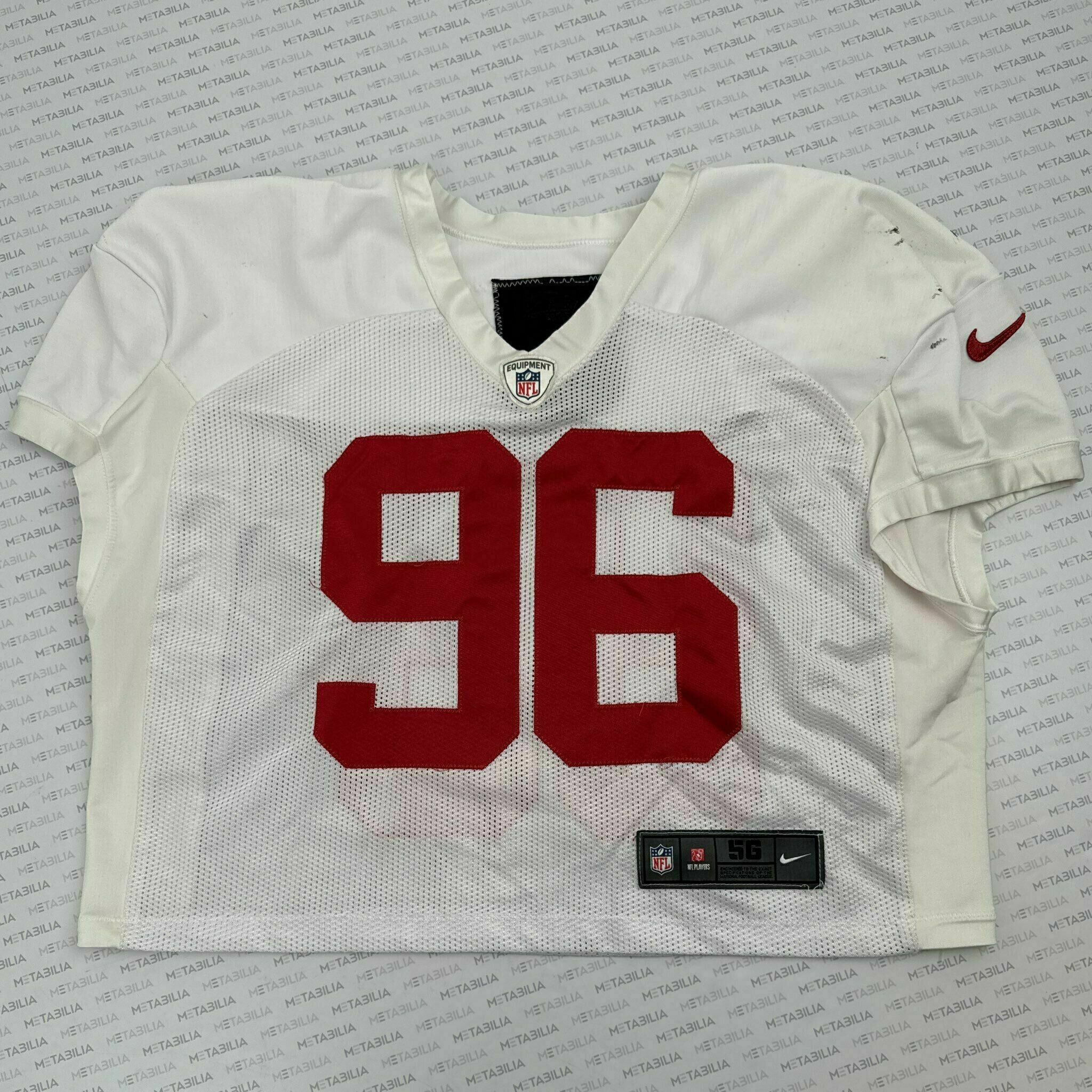 Greg Gaines White Practice-Worn Jersey