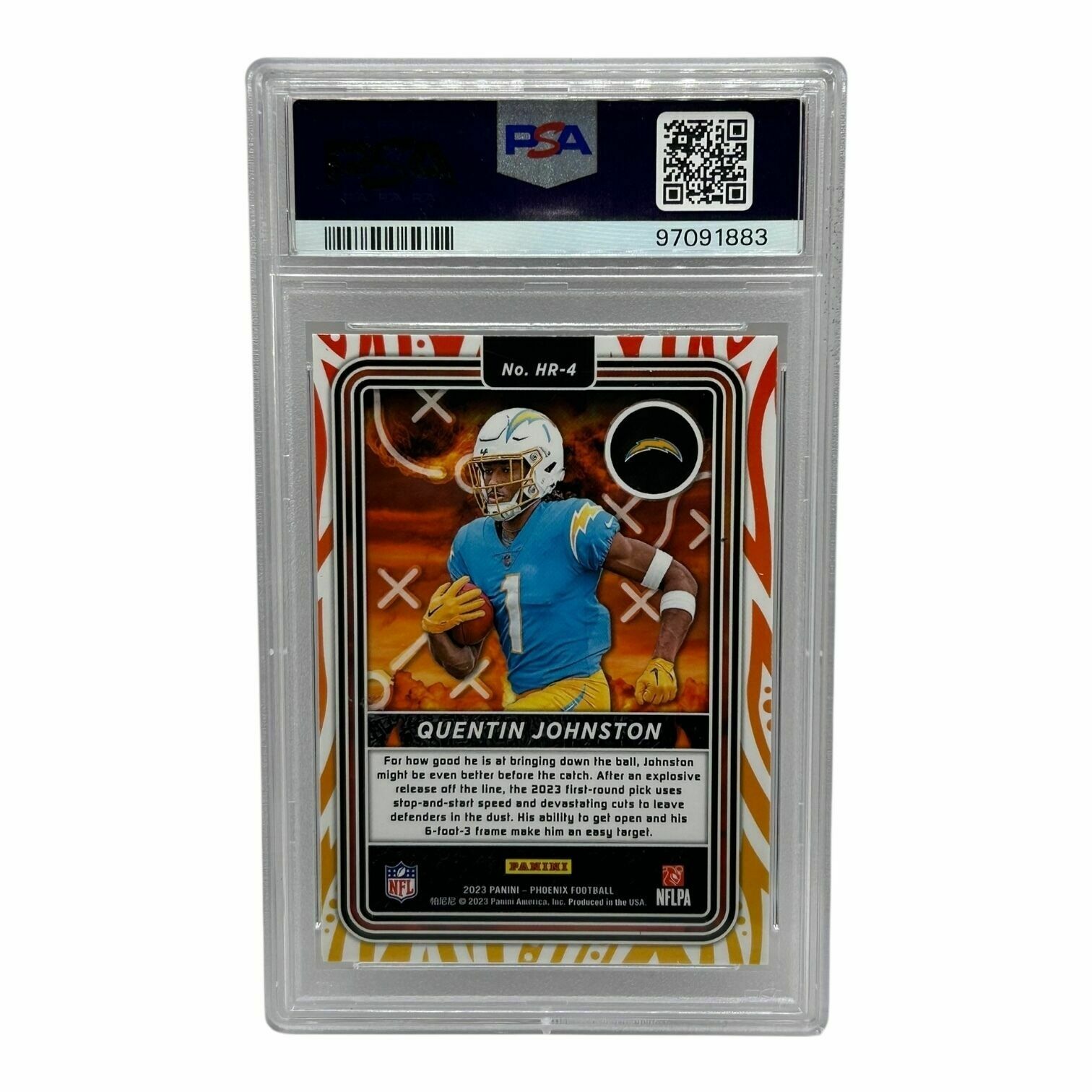 Quentin Johnston 2023 Panini Phoenix Football Hot Routes Silver Prizm Rookie Trading Card - PSA Grade 10 Gem Mint