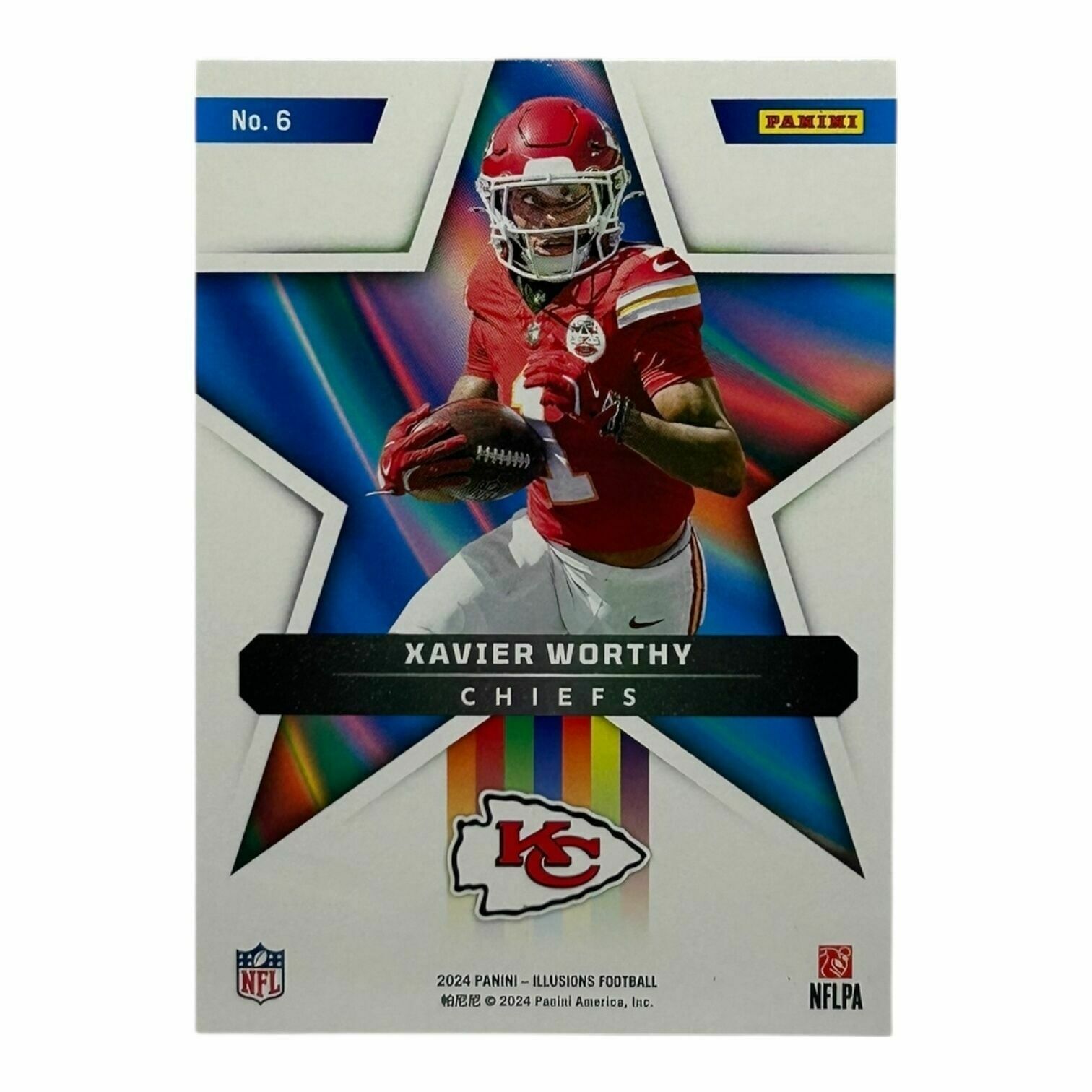 Xavier Worthy 2024 Panini Illusions Football Shining Stars Rookie Trading Card