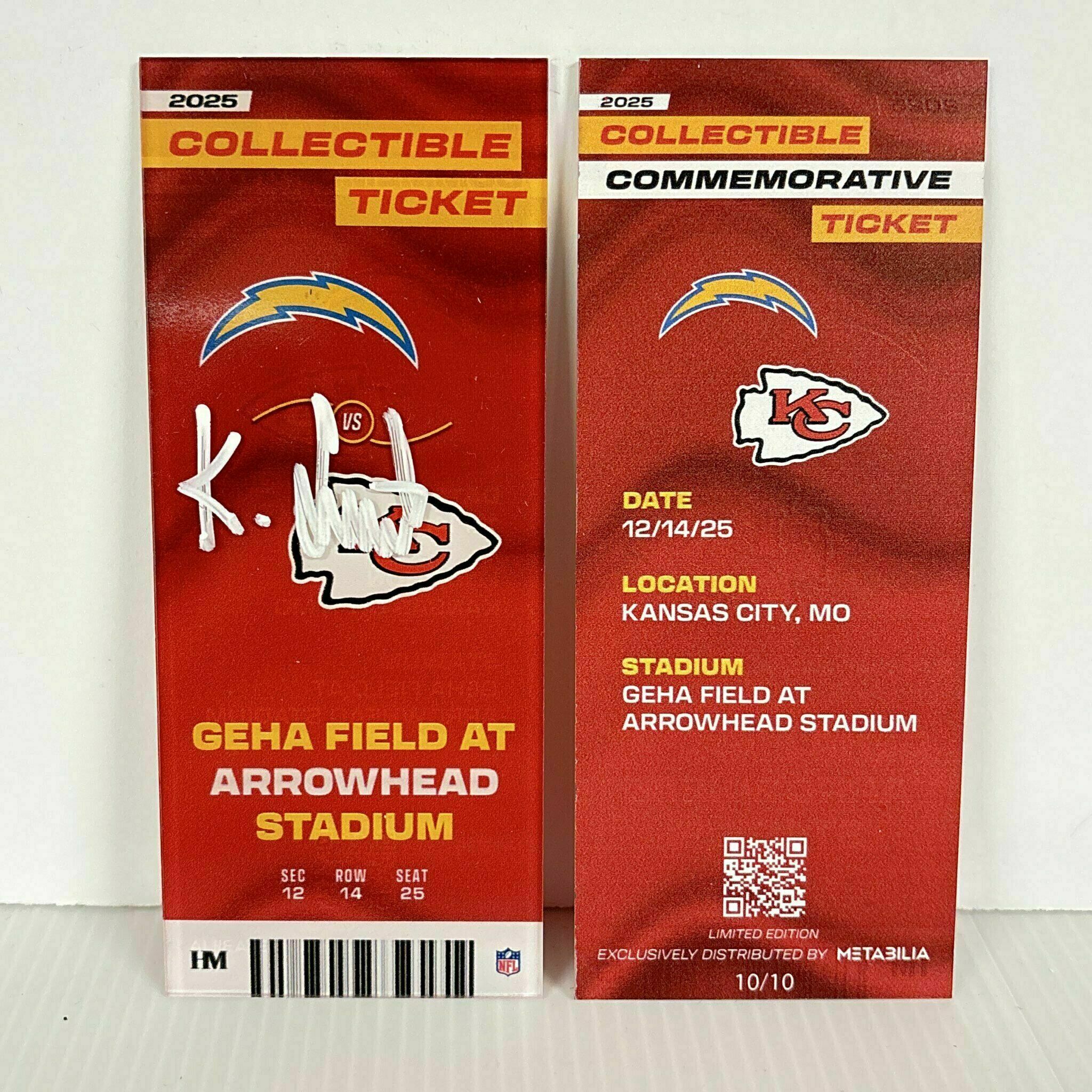 Kingsley Suamataia Signed Commemorative Ticket - Wk15 vs Chargers