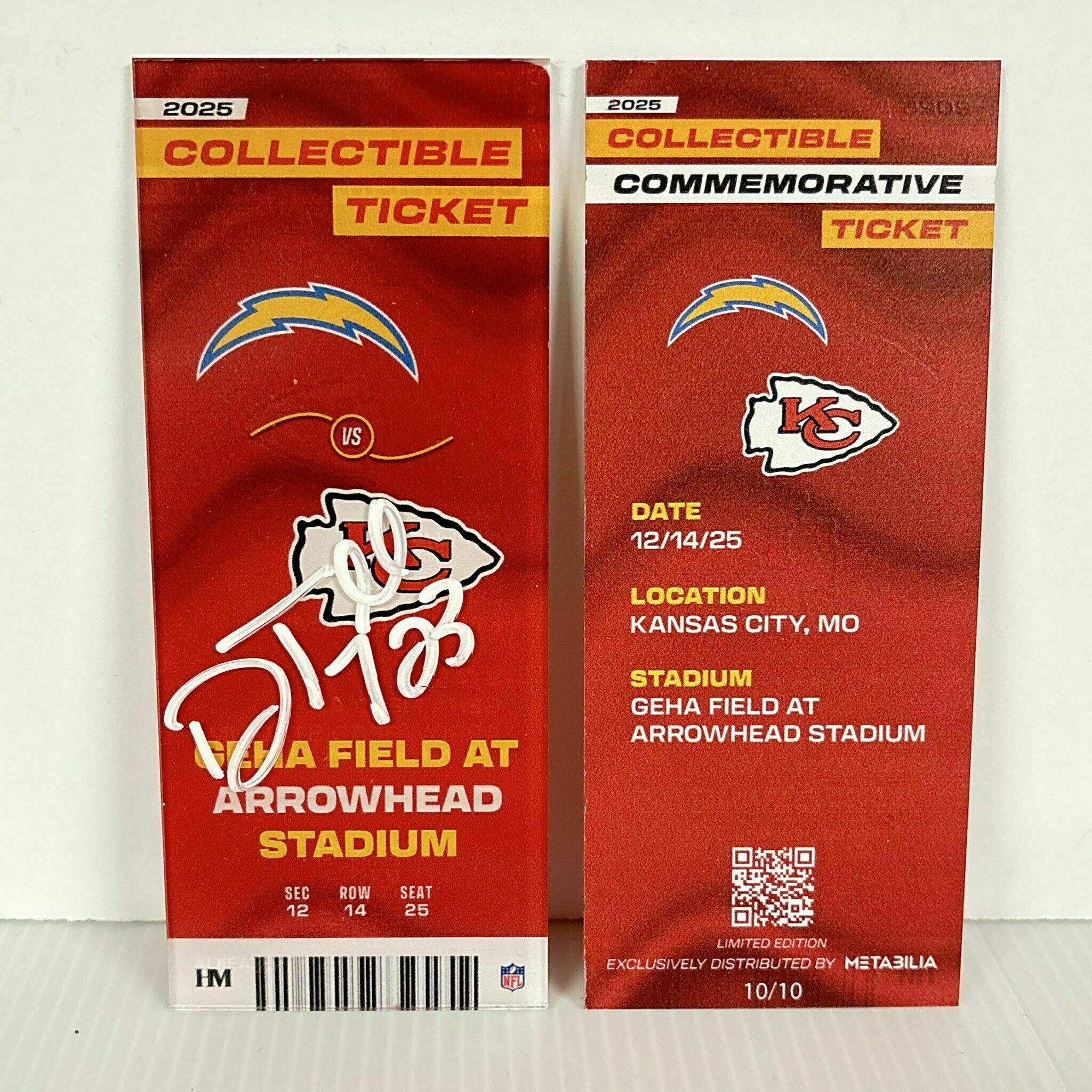 Drue Tranquill Signed Commemorative Ticket - Wk15 vs Chargers