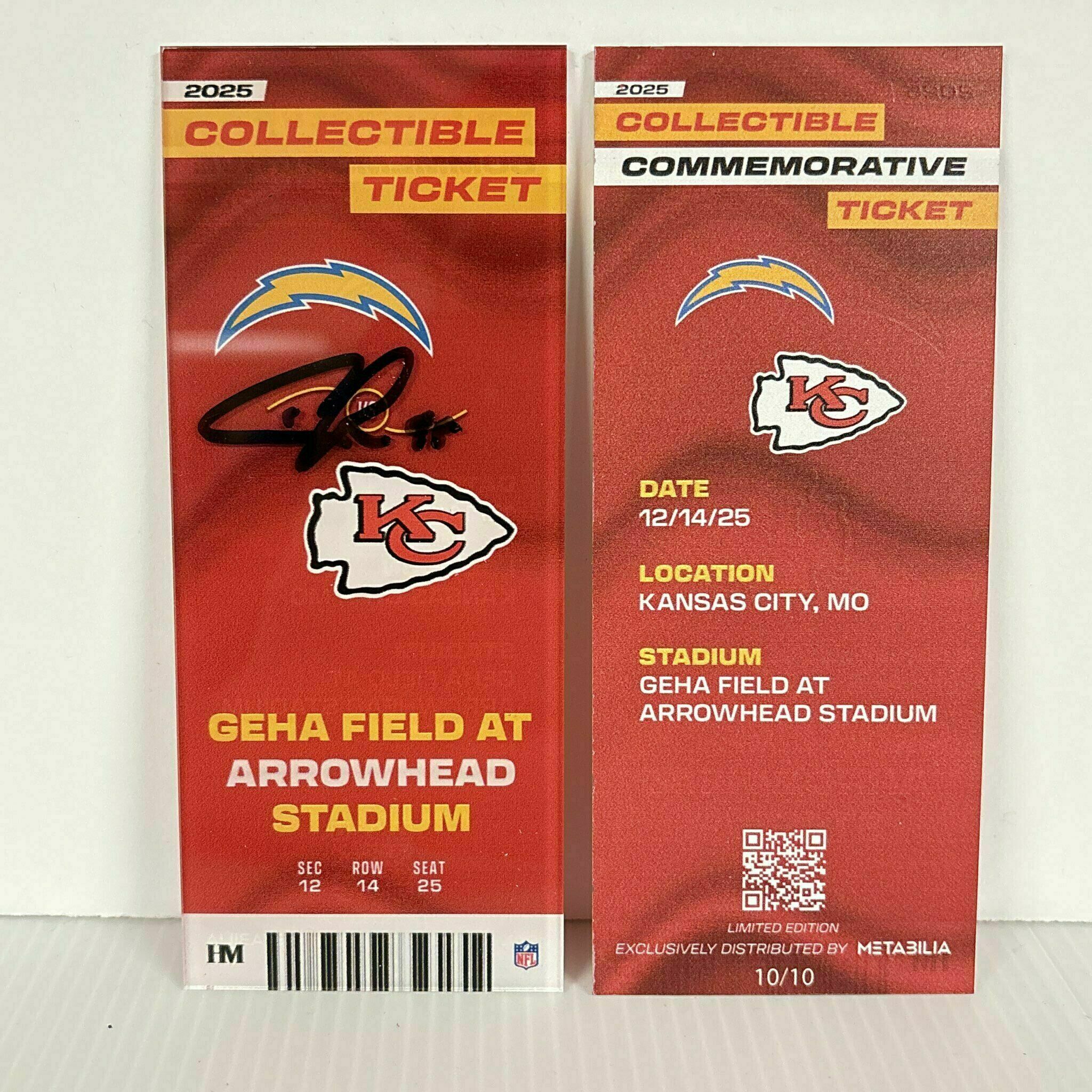 Chris Jones Signed Commemorative Ticket - Wk15 vs Chargers