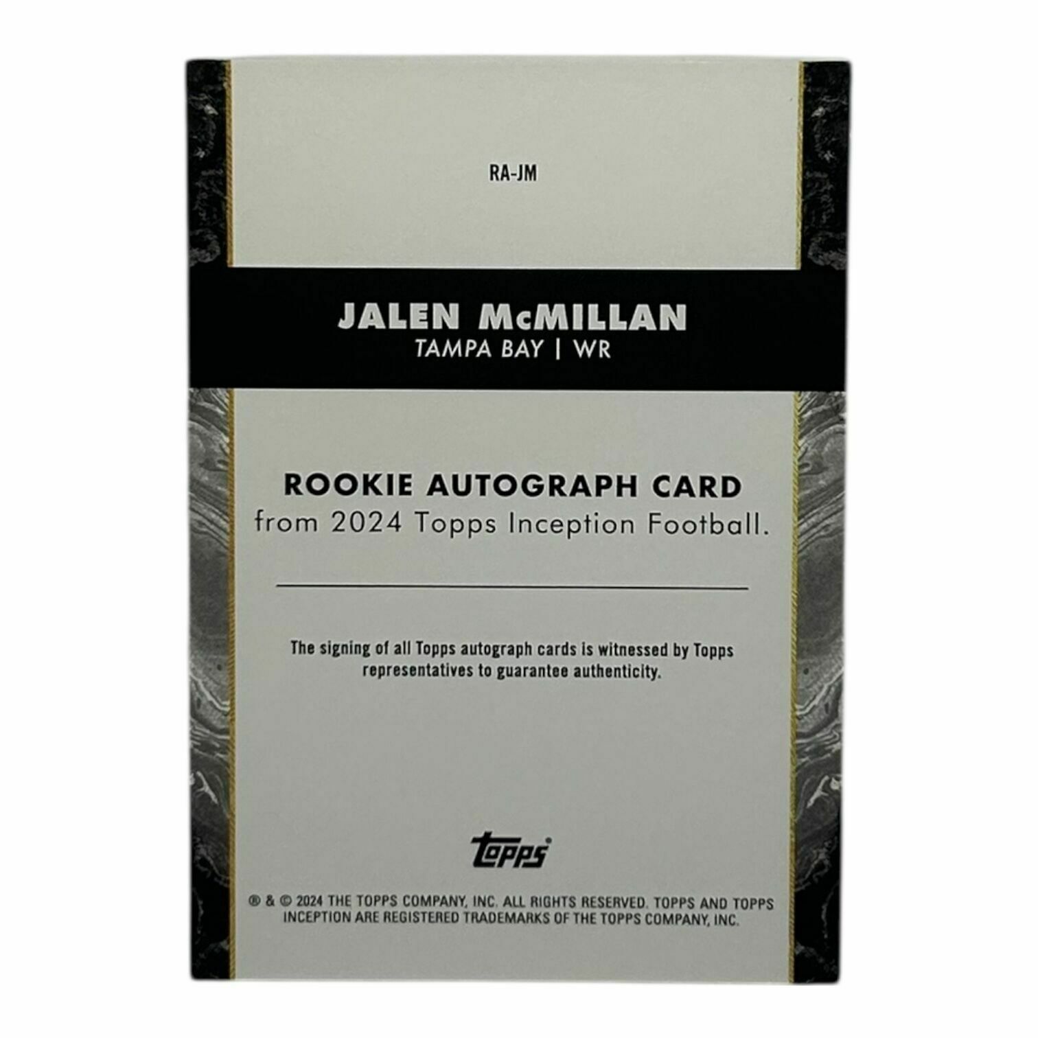 Jalen McMillan 2024 Topps Inception Football On-Card Autograph Green /150 Rookie Trading Card