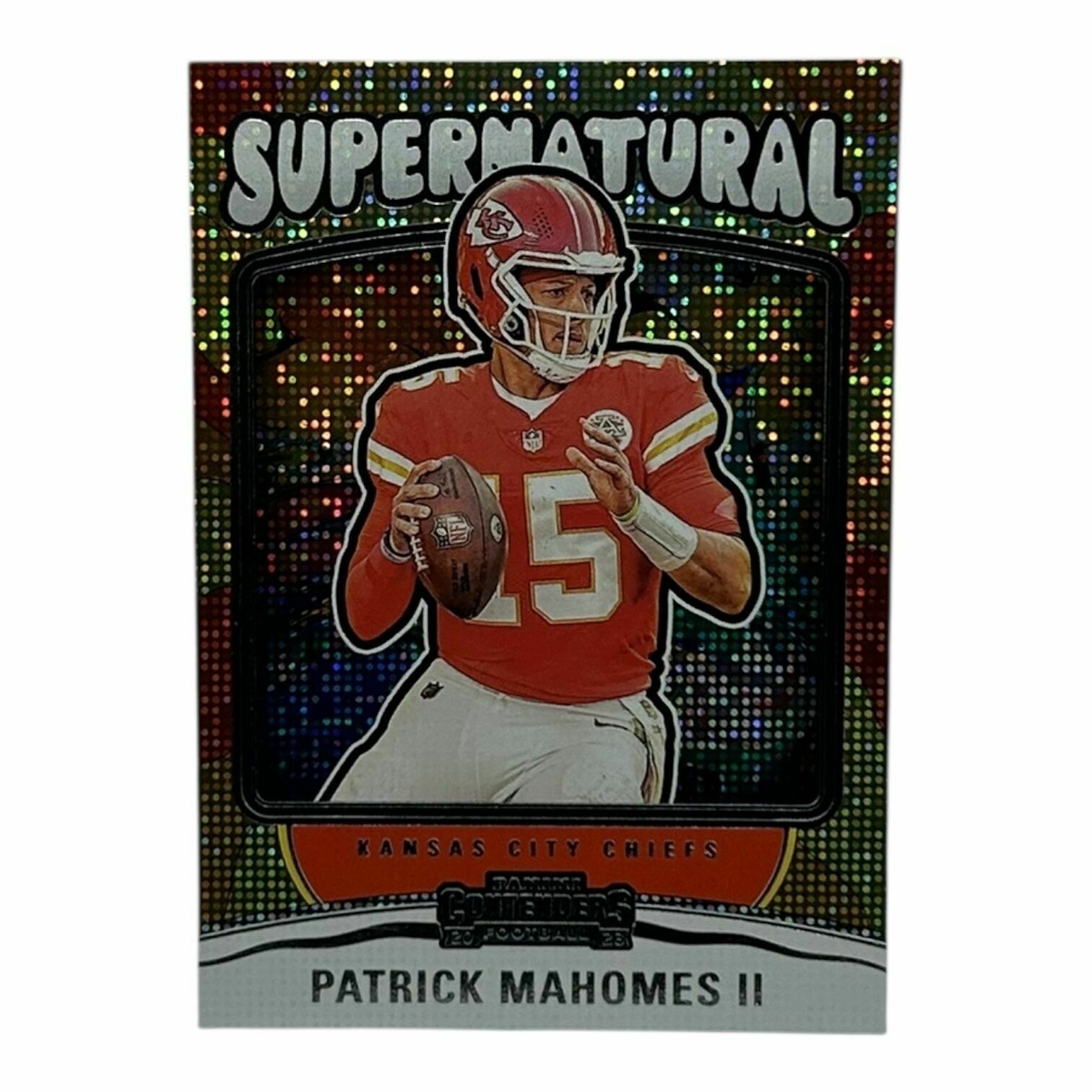 Patrick Mahomes 2023 Panini Contenders Football Supernatural Glitter Prizm Trading Card
