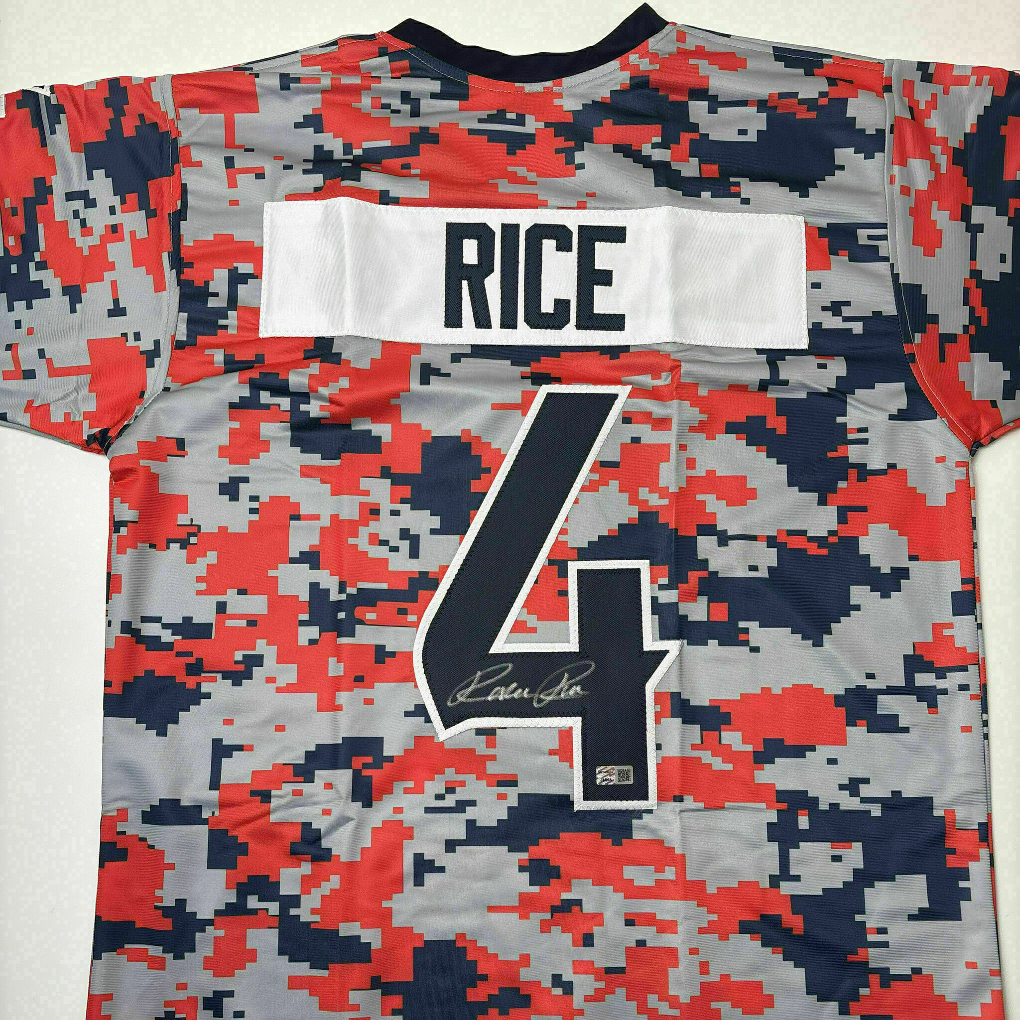 Rashee Rice Signed USA Camo Blue Custom Jersey