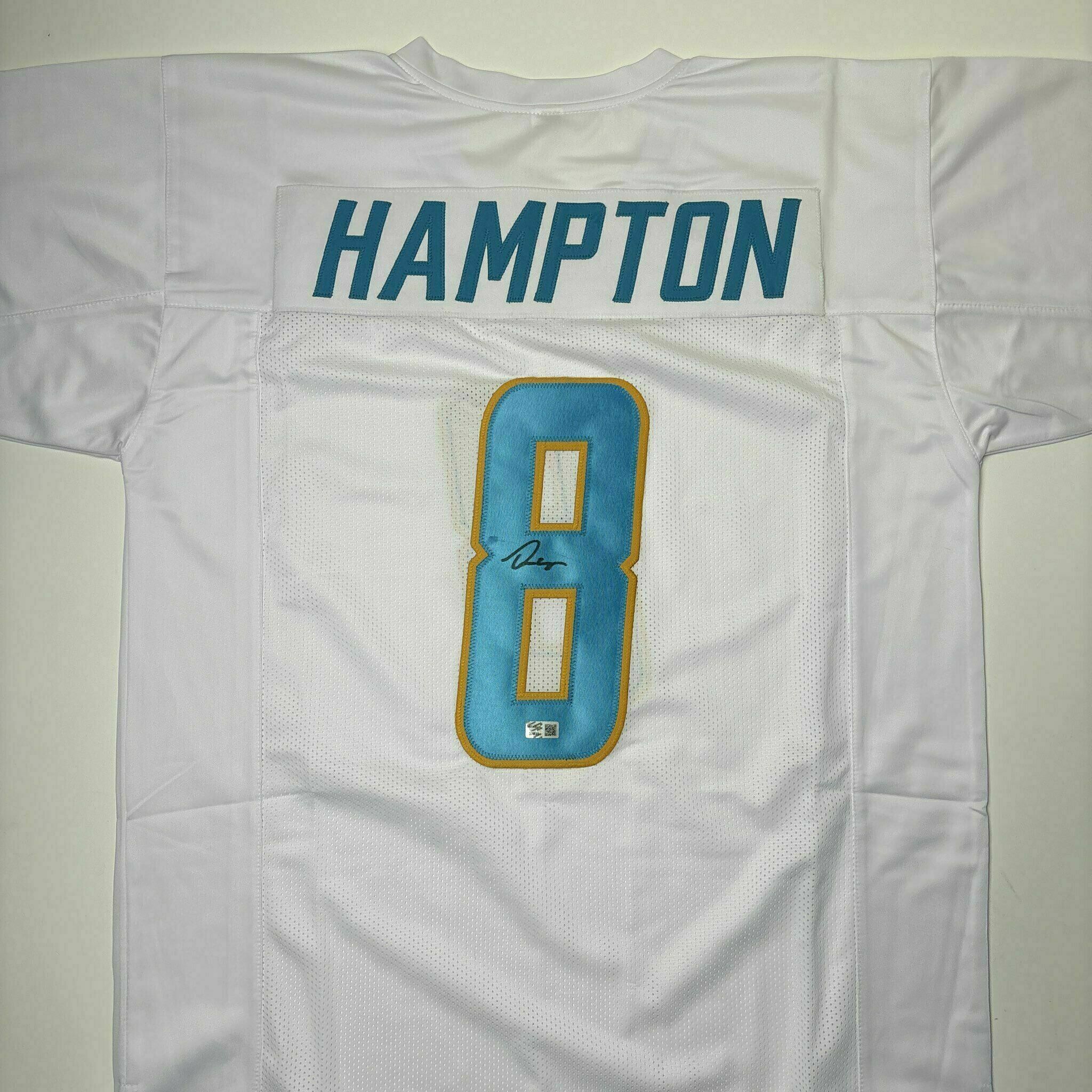 Omarion Hampton Signed White Custom Jersey
